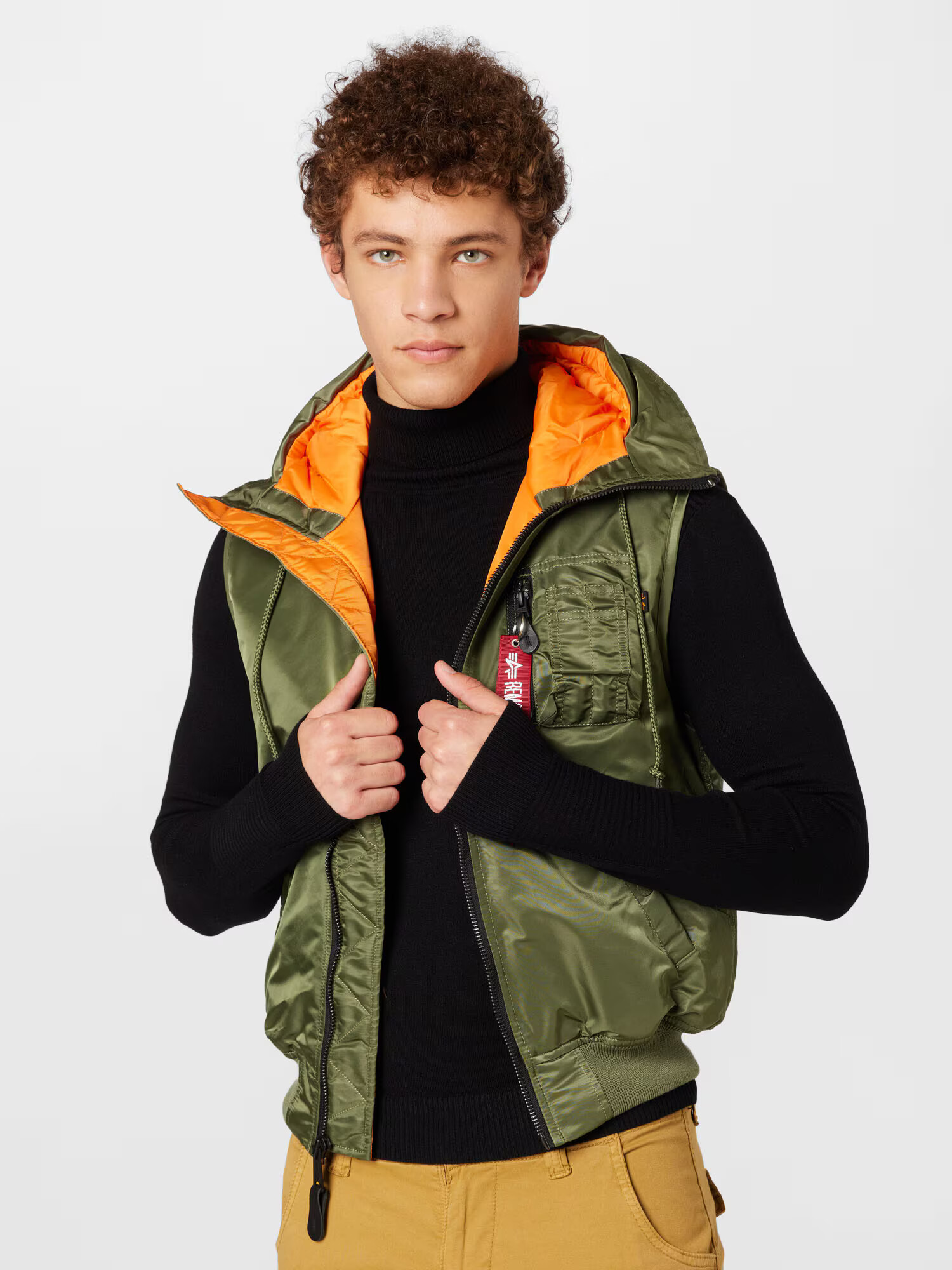 ALPHA INDUSTRIES Vesta zelená / oranžová / jasne červená / biela - Pepit.sk