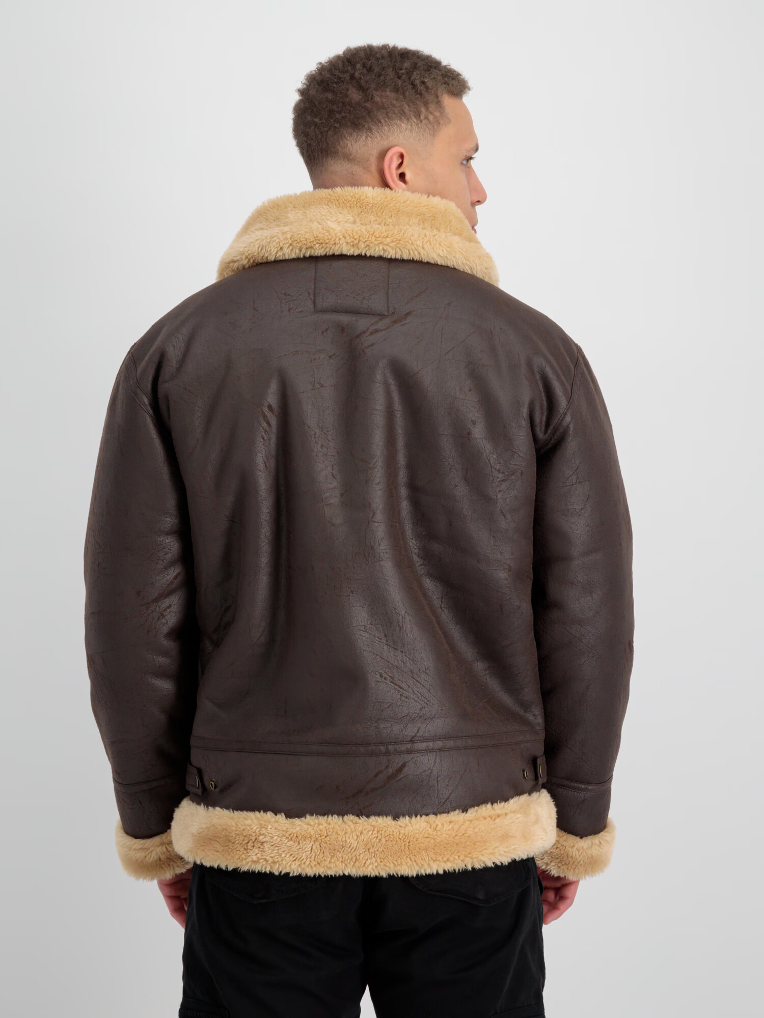 ALPHA INDUSTRIES Zimná bunda 'B3 FL' béžová / hnedá - Pepit.sk