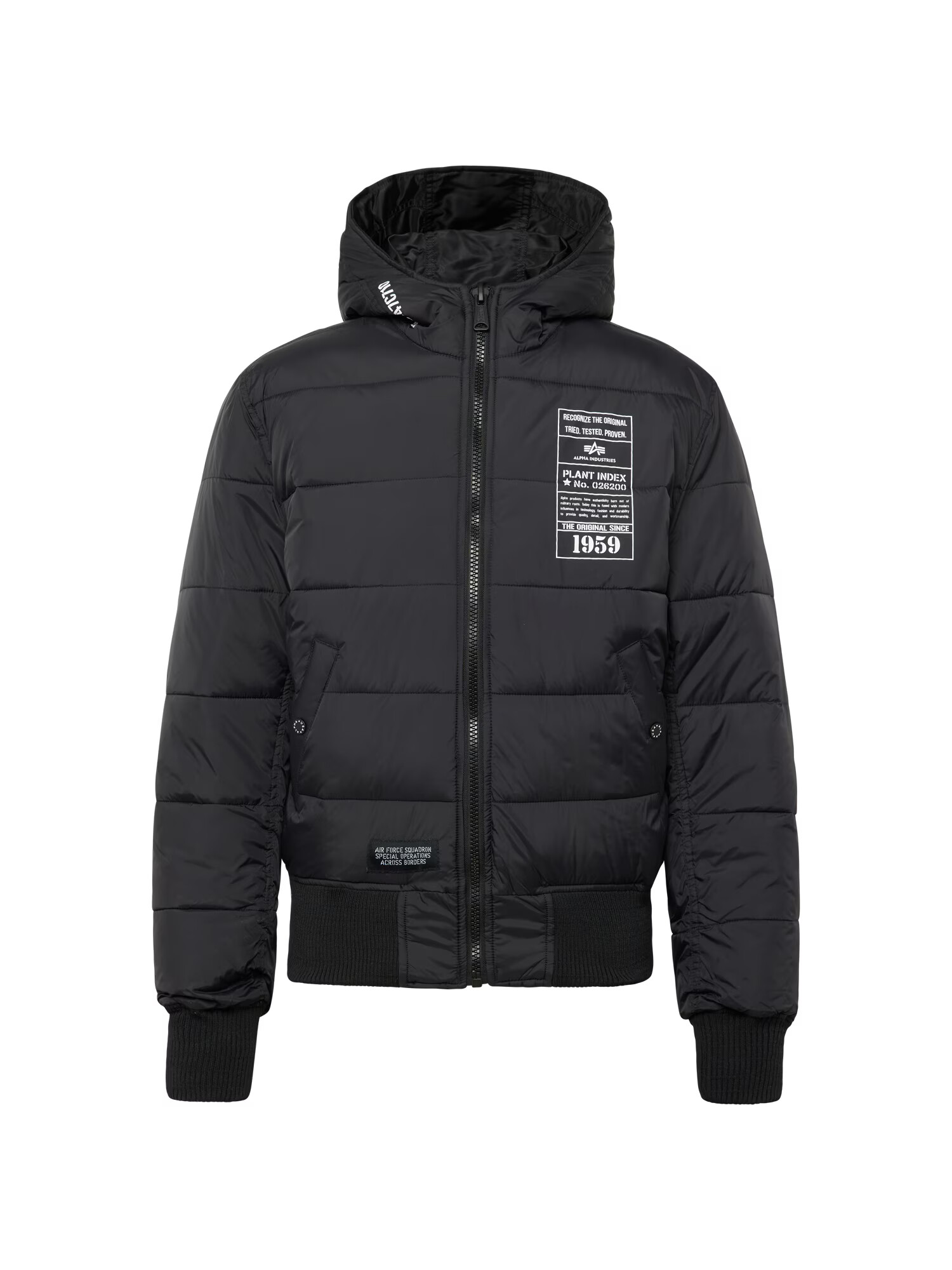 ALPHA INDUSTRIES Zimná bunda čierna / biela - Pepit.sk