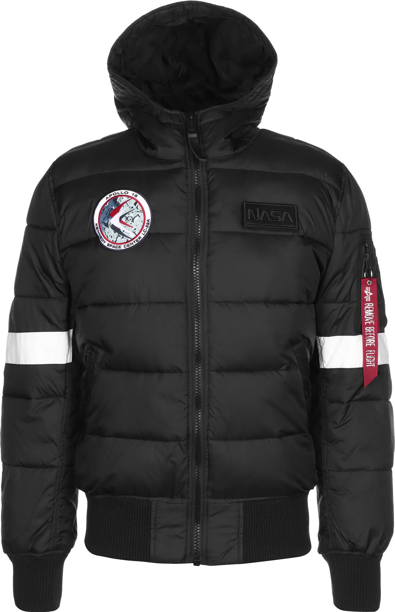 ALPHA INDUSTRIES Zimná bunda čierna / biela - Pepit.sk