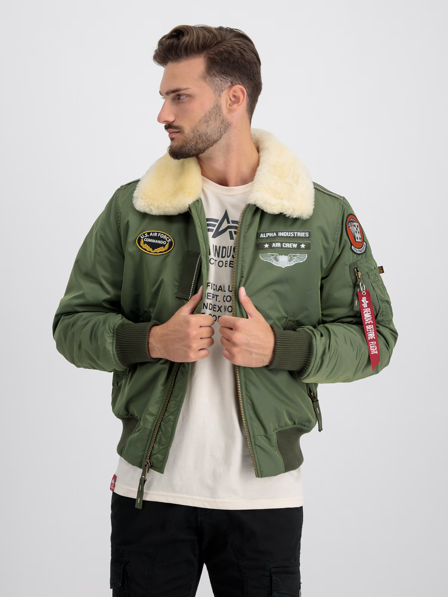 ALPHA INDUSTRIES Zimná bunda 'Injector III Air Force' kaki / zmiešané farby - Pepit.sk