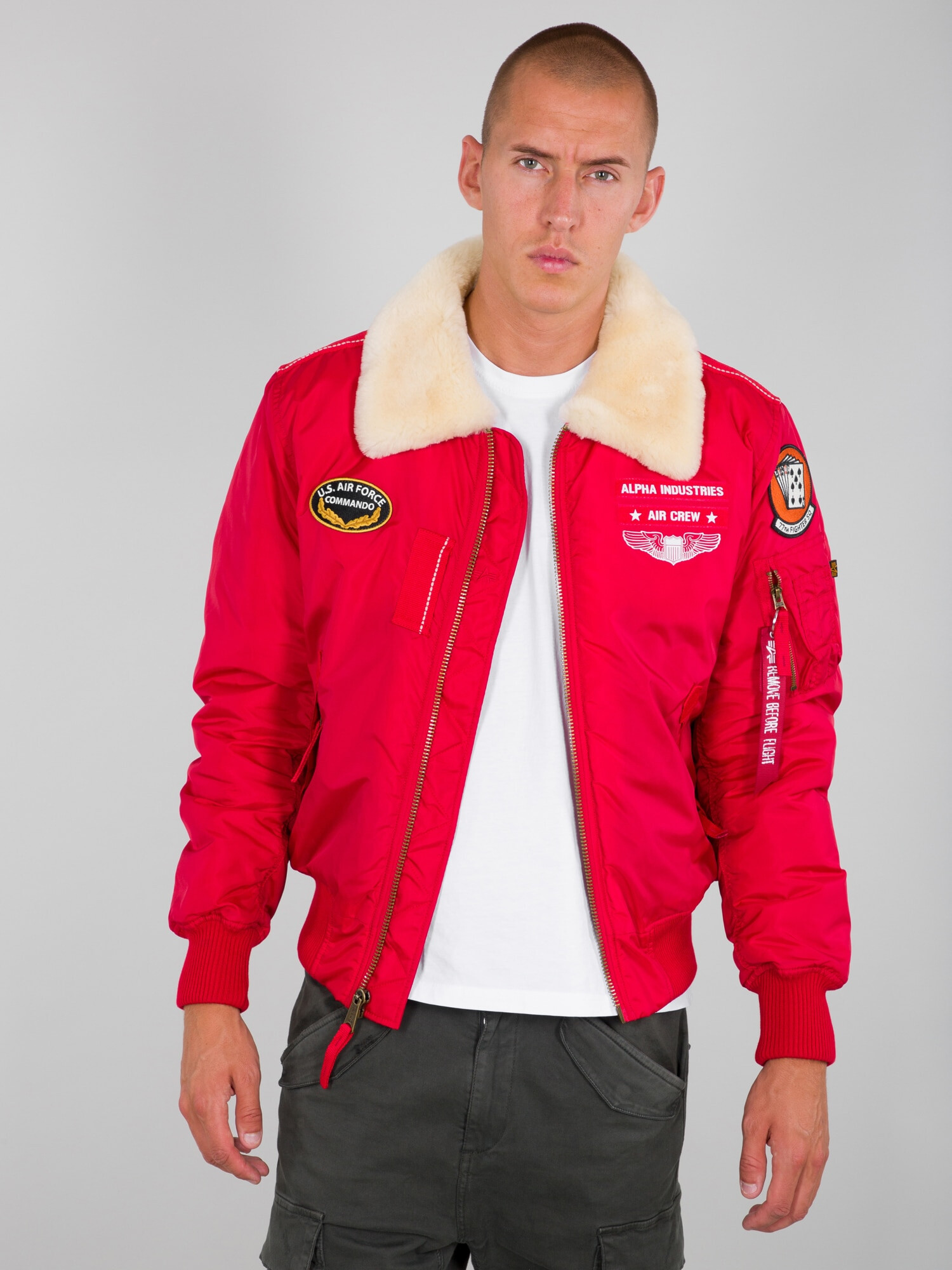 ALPHA INDUSTRIES Zimná bunda 'Injector III Air Force' zmiešané farby / červená - Pepit.sk