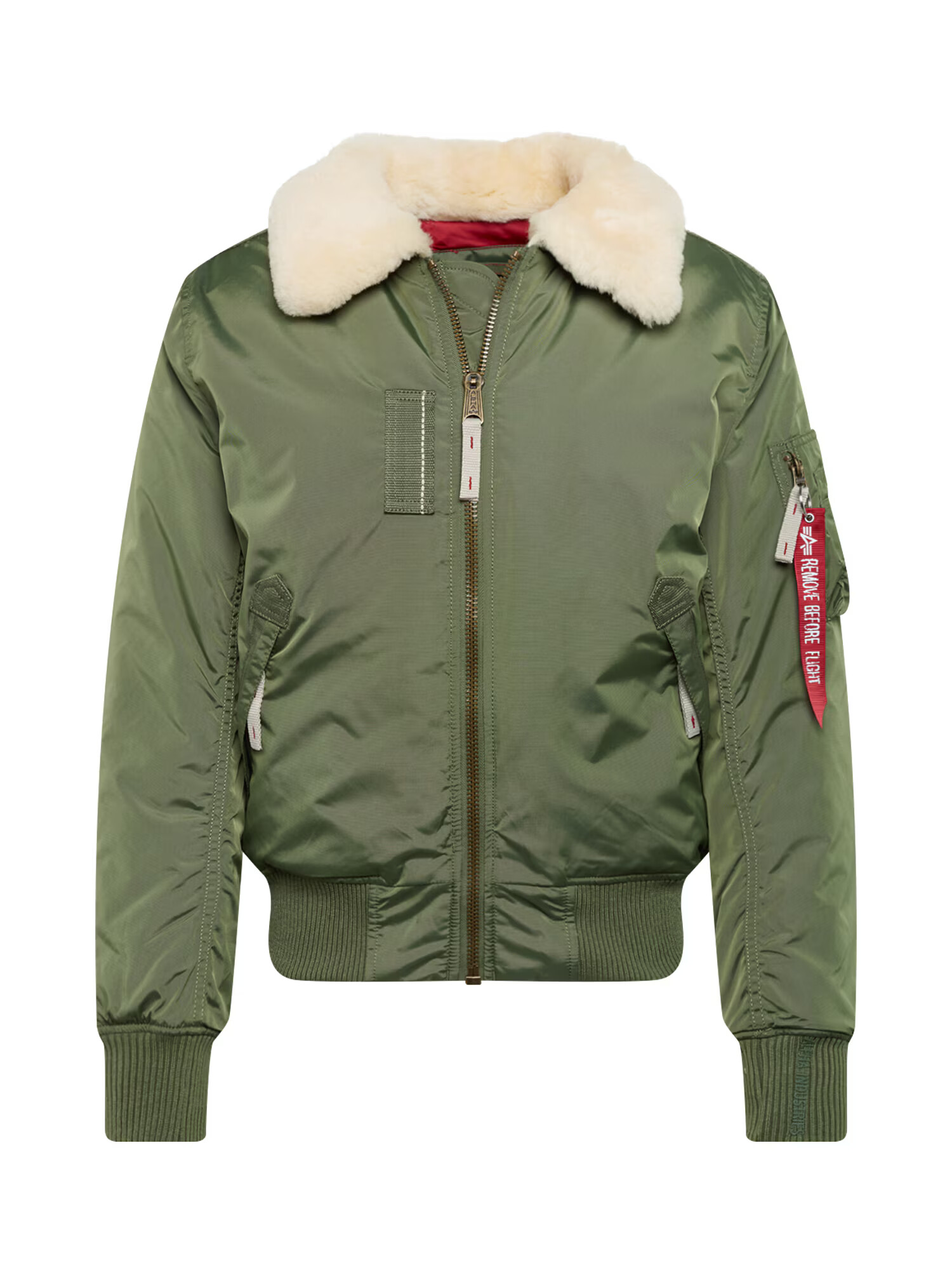 ALPHA INDUSTRIES Zimná bunda 'Injector III' béžová / zelená / červená - Pepit.sk