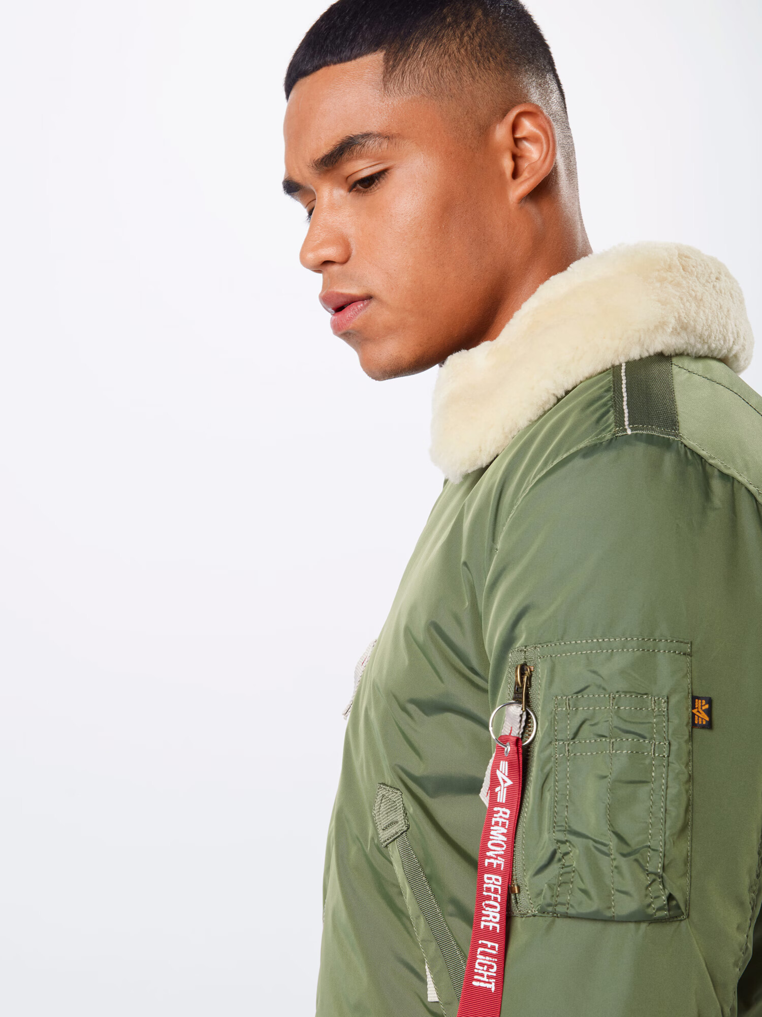 ALPHA INDUSTRIES Zimná bunda 'Injector III' béžová / zelená / červená - Pepit.sk