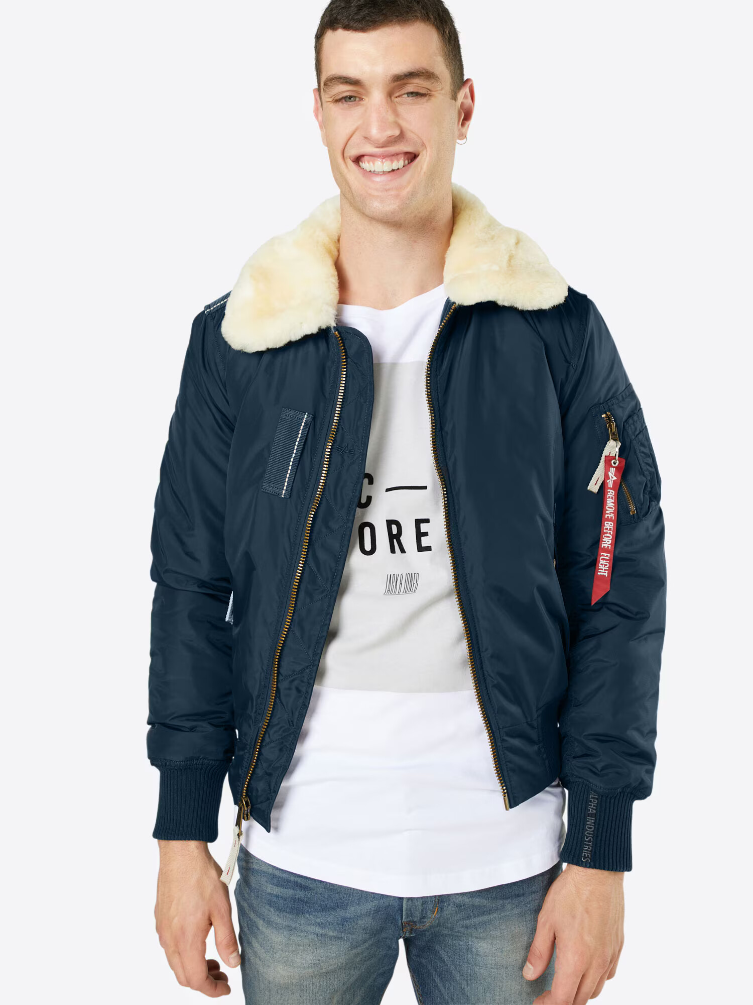 ALPHA INDUSTRIES Prechodná bunda 'Injector III' námornícka modrá - Pepit.sk