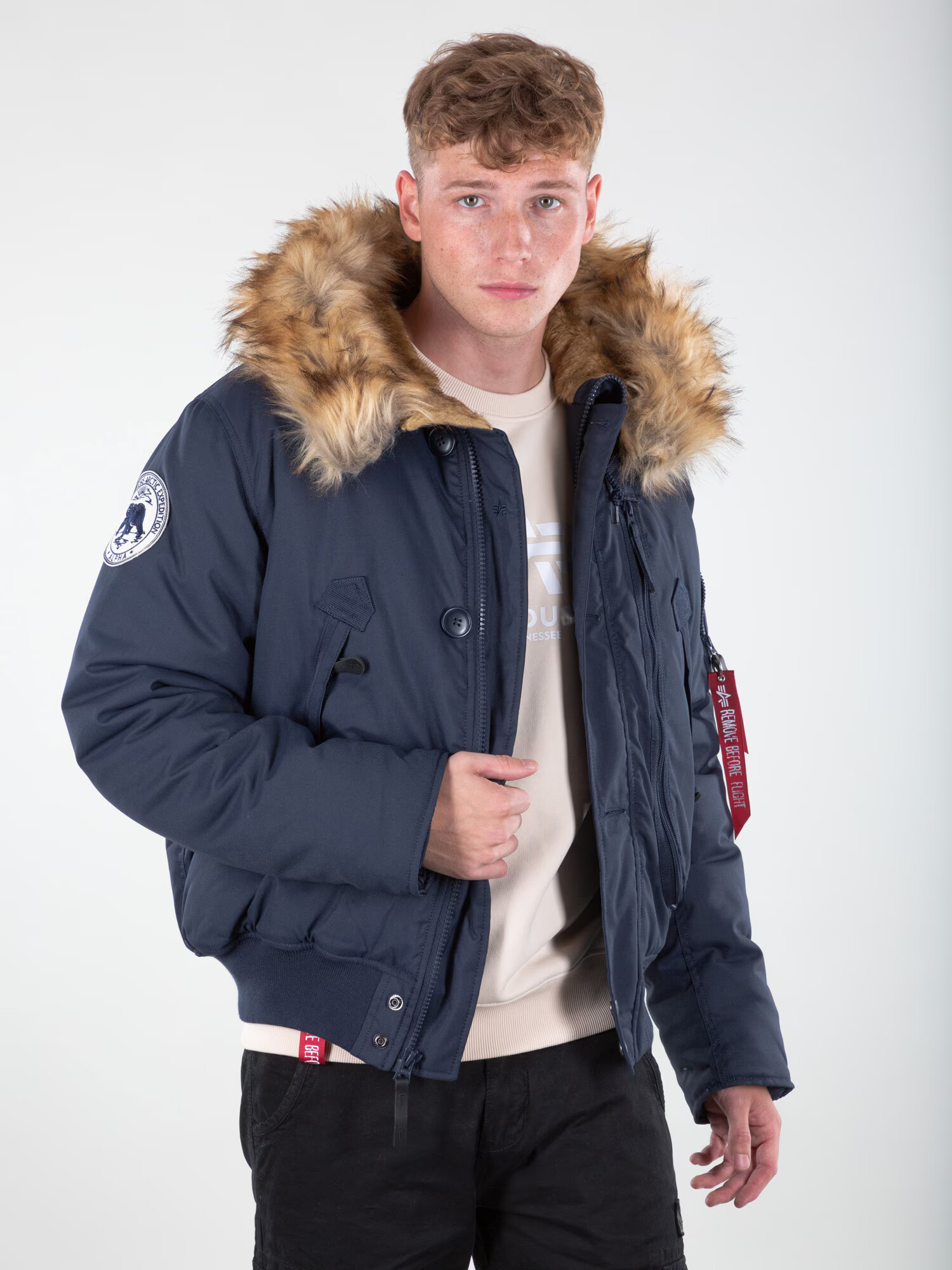 ALPHA INDUSTRIES Zimná bunda modrá - Pepit.sk