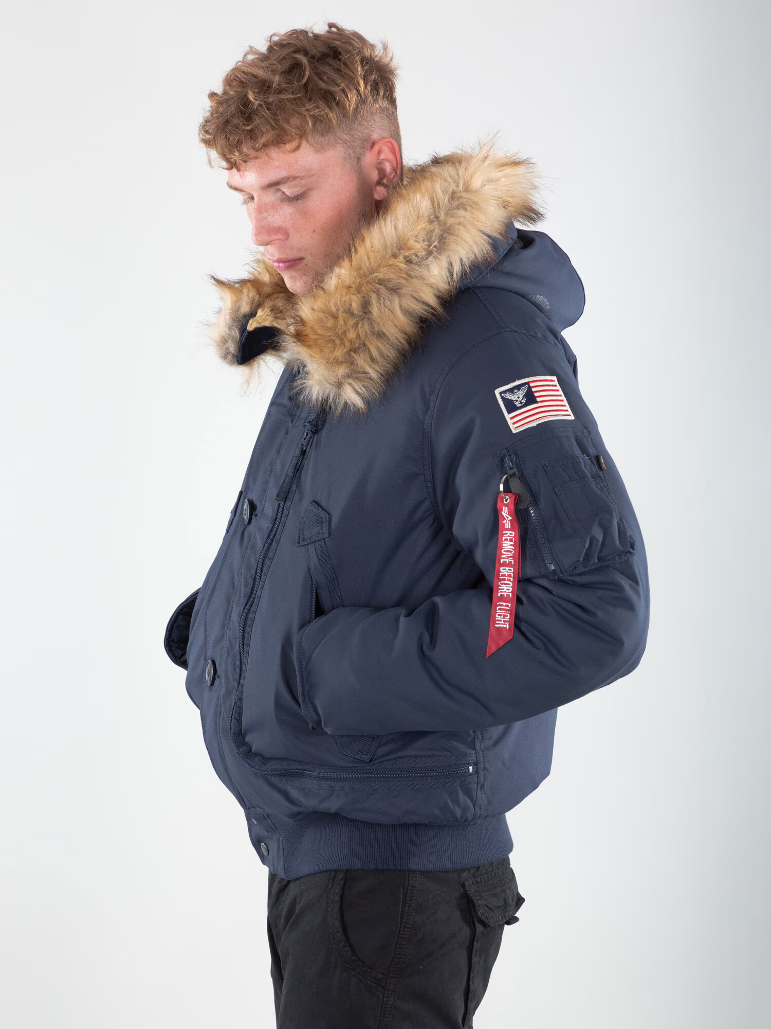 ALPHA INDUSTRIES Zimná bunda modrá - Pepit.sk