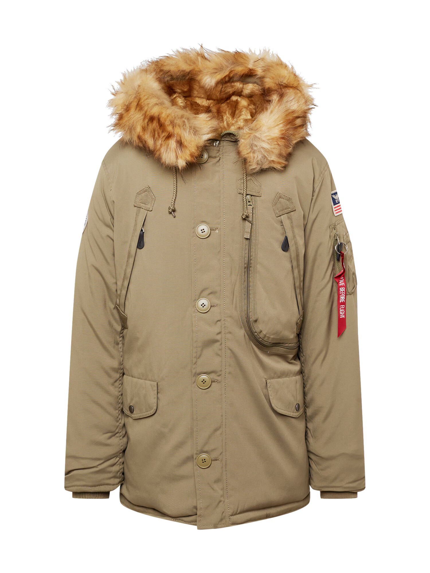 ALPHA INDUSTRIES Zimná bunda 'Polar' koňaková / olivová - Pepit.sk