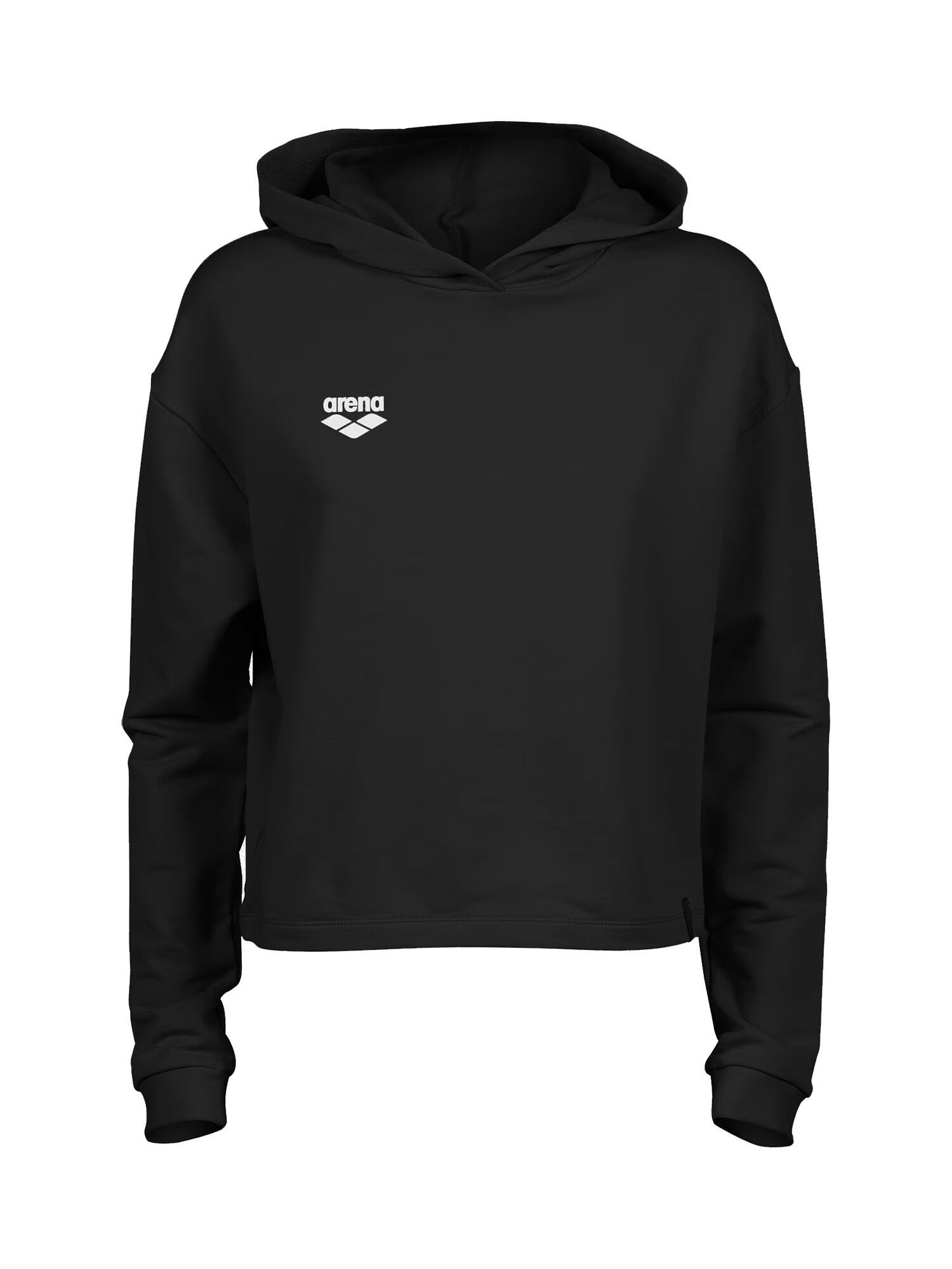 ARENA Športová mikina 'HOODED SWEAT FLEECE' čierna / biela - Pepit.sk