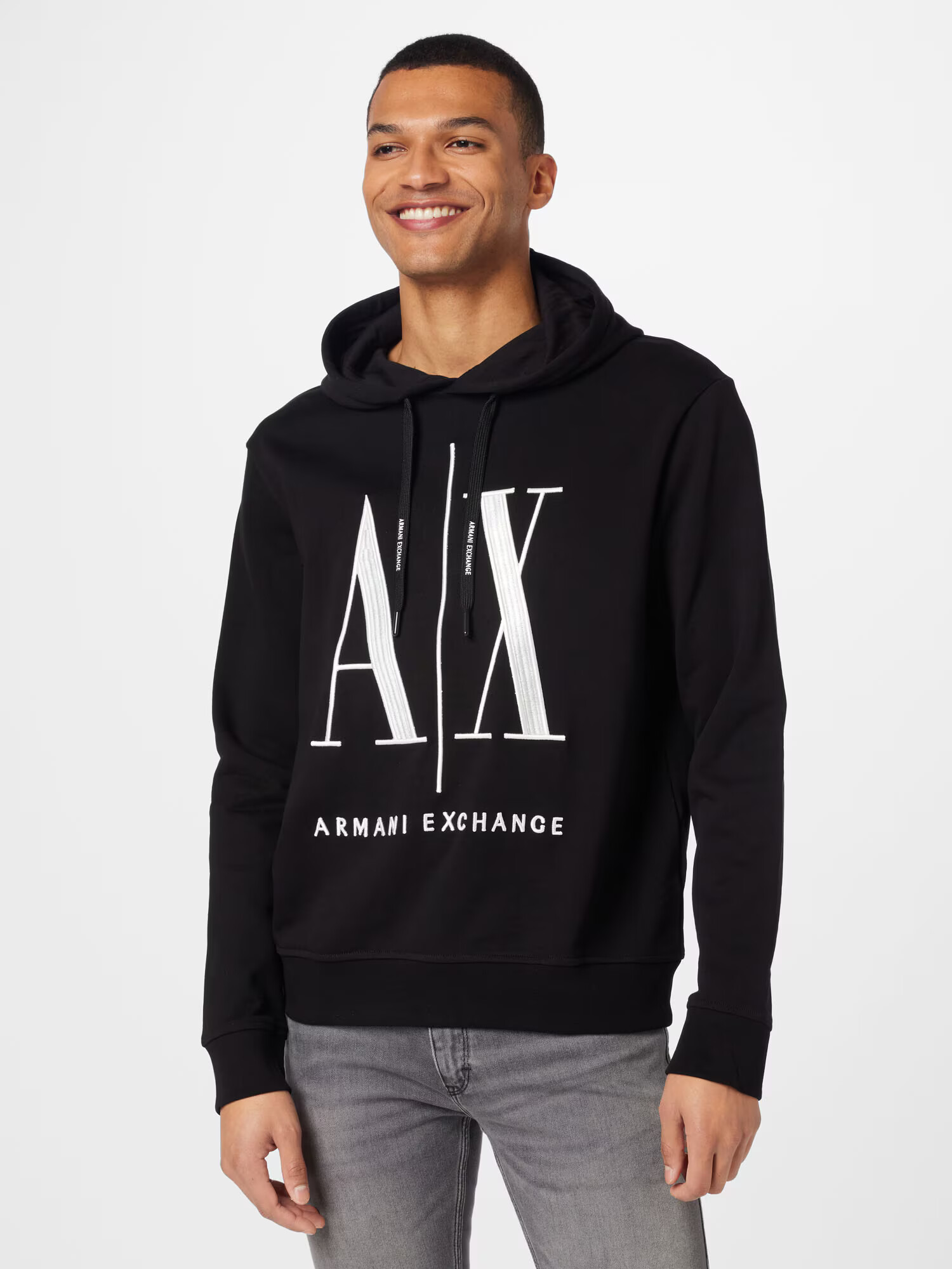 ARMANI EXCHANGE Mikina čierna / biela - Pepit.sk