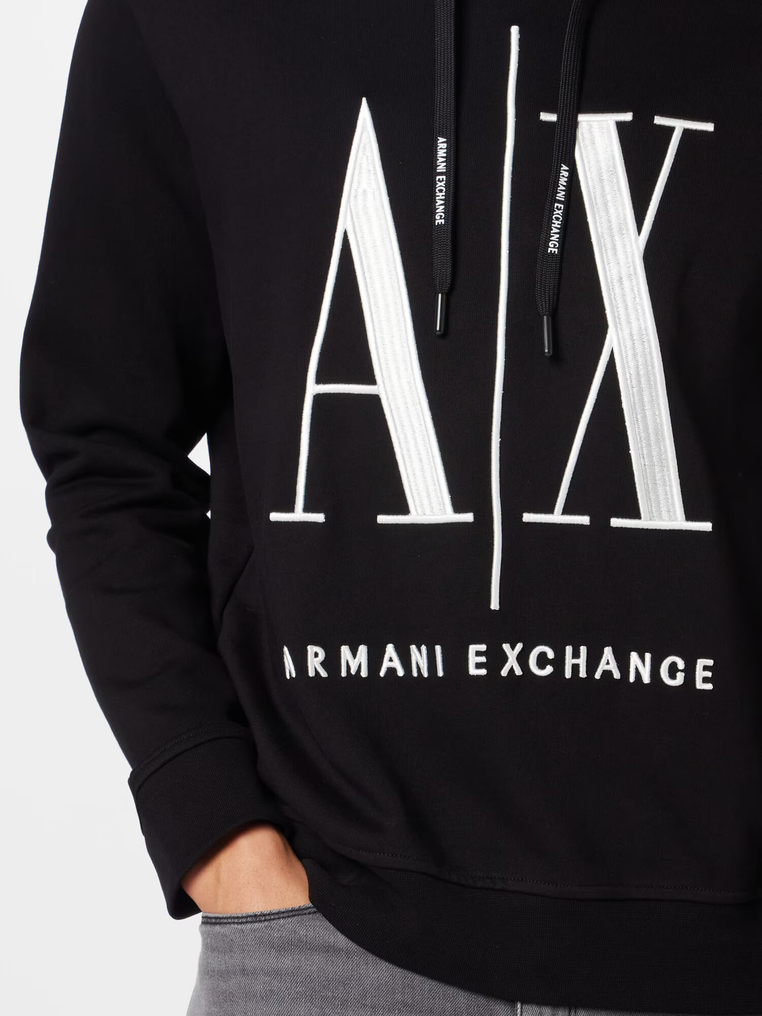 ARMANI EXCHANGE Mikina čierna / biela - Pepit.sk