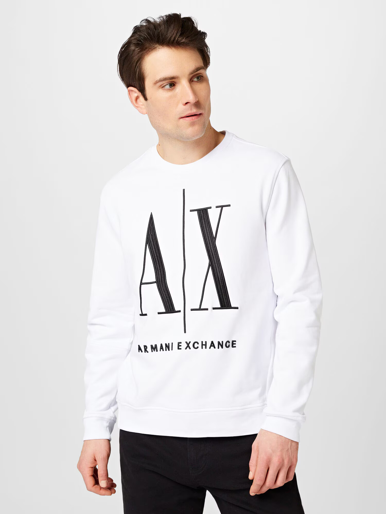 ARMANI EXCHANGE Mikina čierna / biela - Pepit.sk