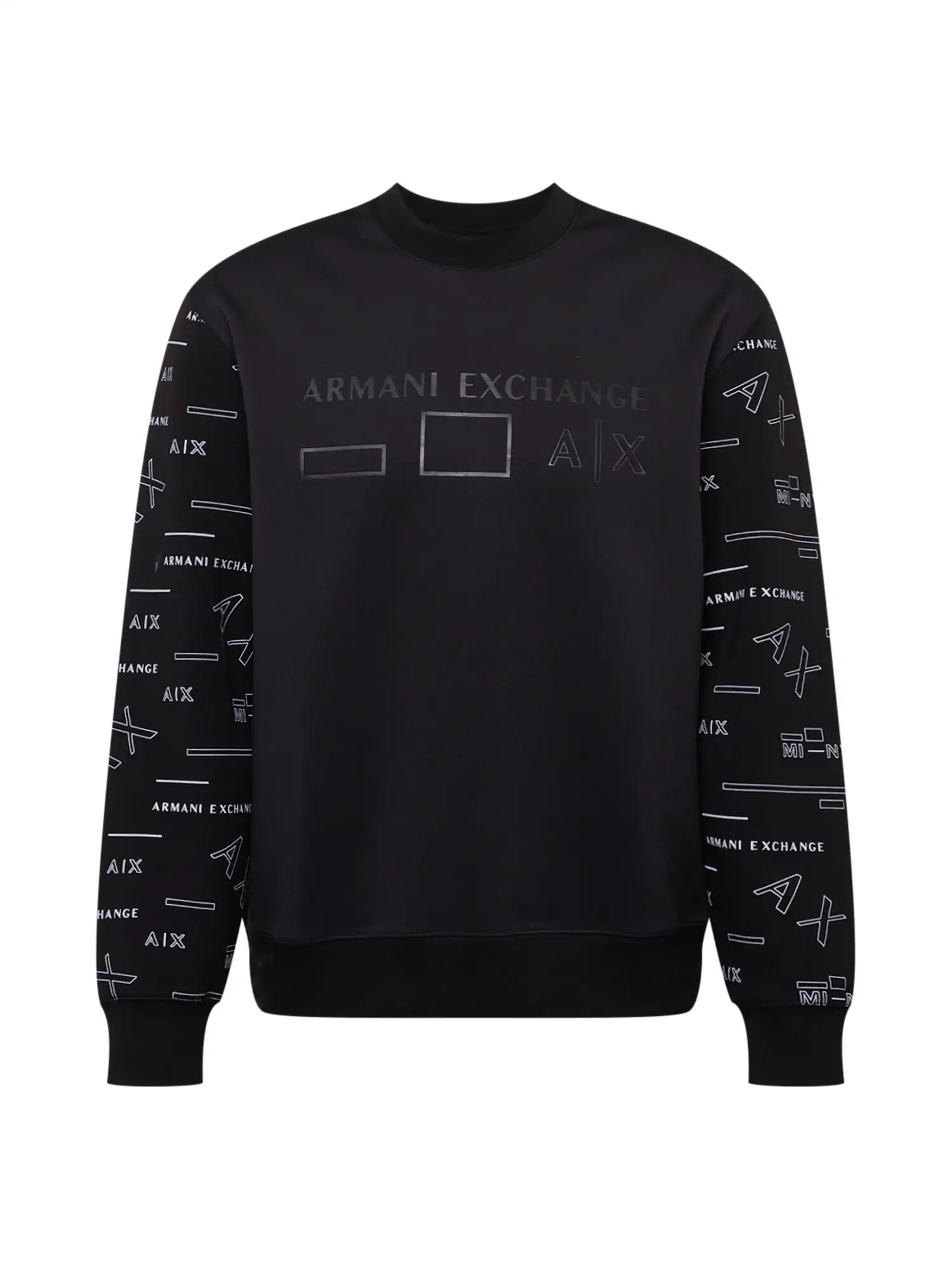 ARMANI EXCHANGE Mikina 'FELPA' svetlosivá / čierna - Pepit.sk