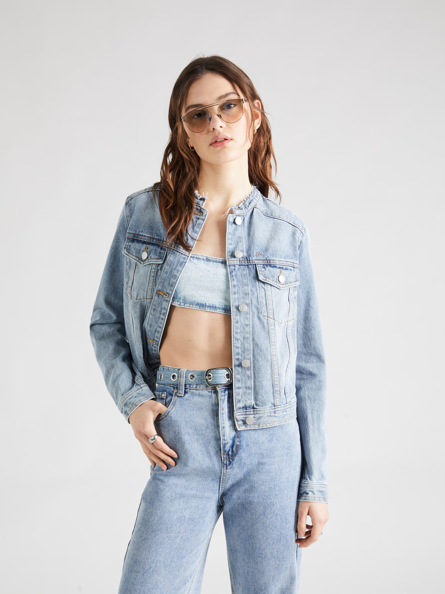 ARMANI EXCHANGE Prechodná bunda modrá denim - Pepit.sk