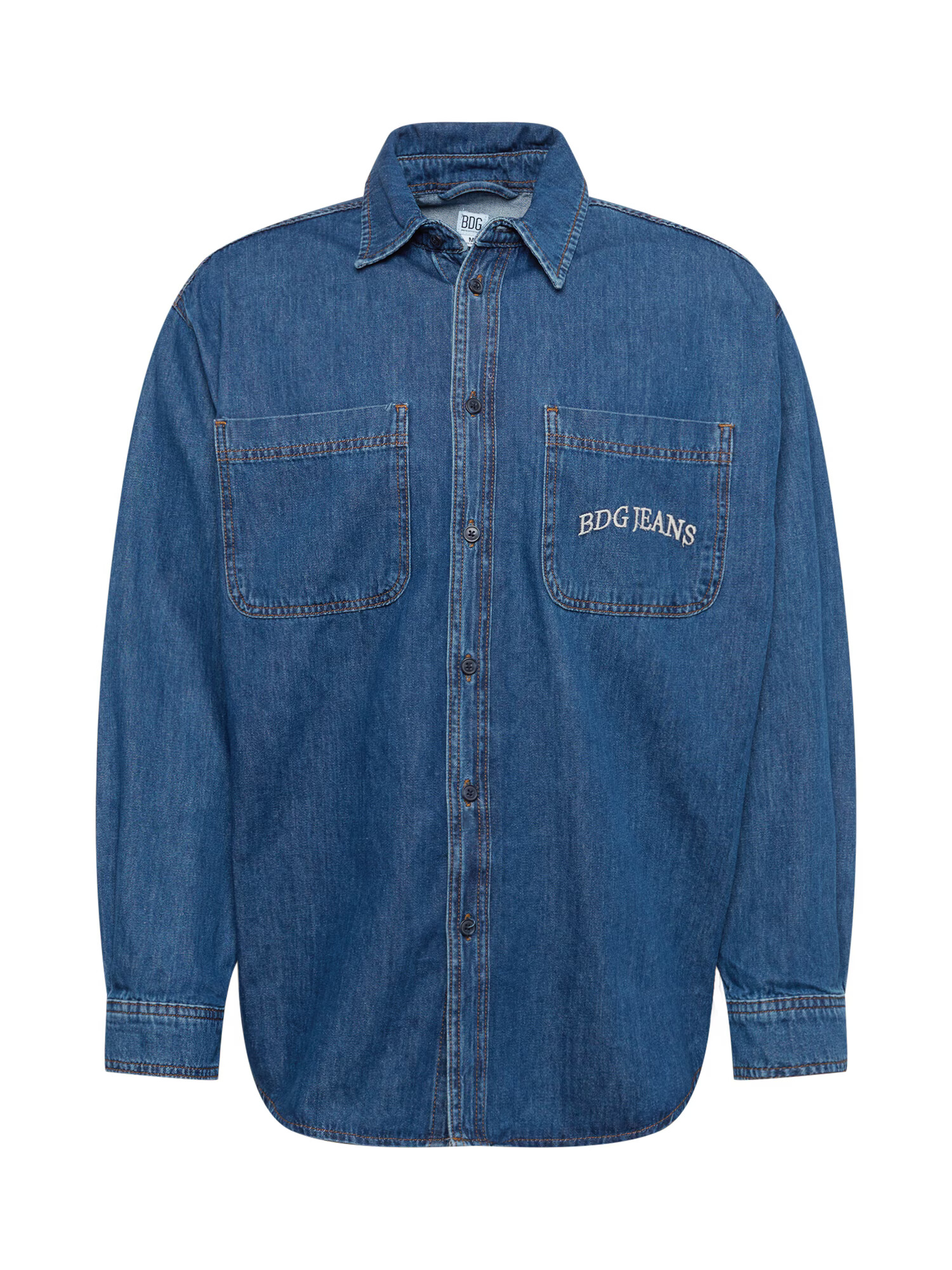 BDG Urban Outfitters Prechodná bunda modrá denim / červená / čierna / biela - Pepit.sk