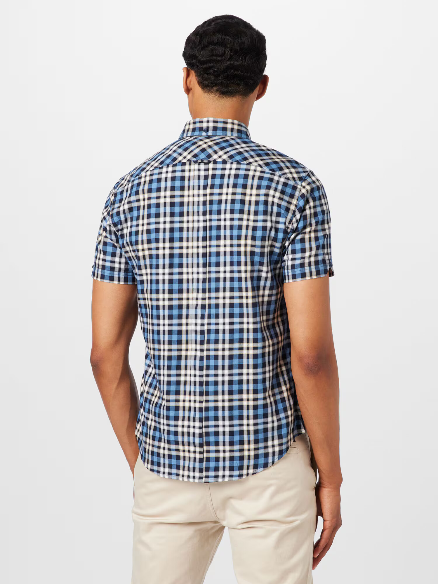 Ben Sherman Košeľa 'GINGHAM' modrá / tmavomodrá / biela - Pepit.sk