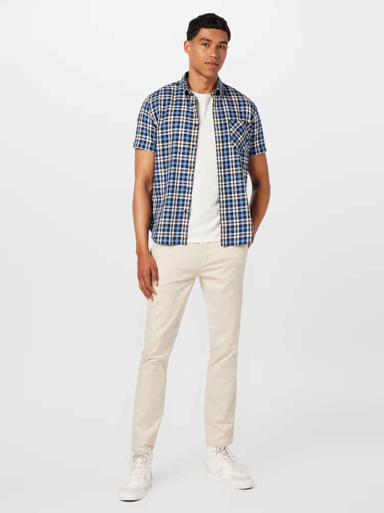 Ben Sherman Košeľa 'GINGHAM' modrá / tmavomodrá / biela - Pepit.sk