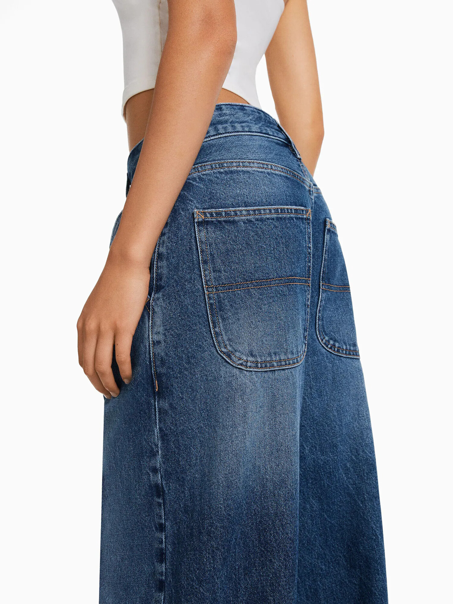 Bershka Džínsy modrá denim - Pepit.sk