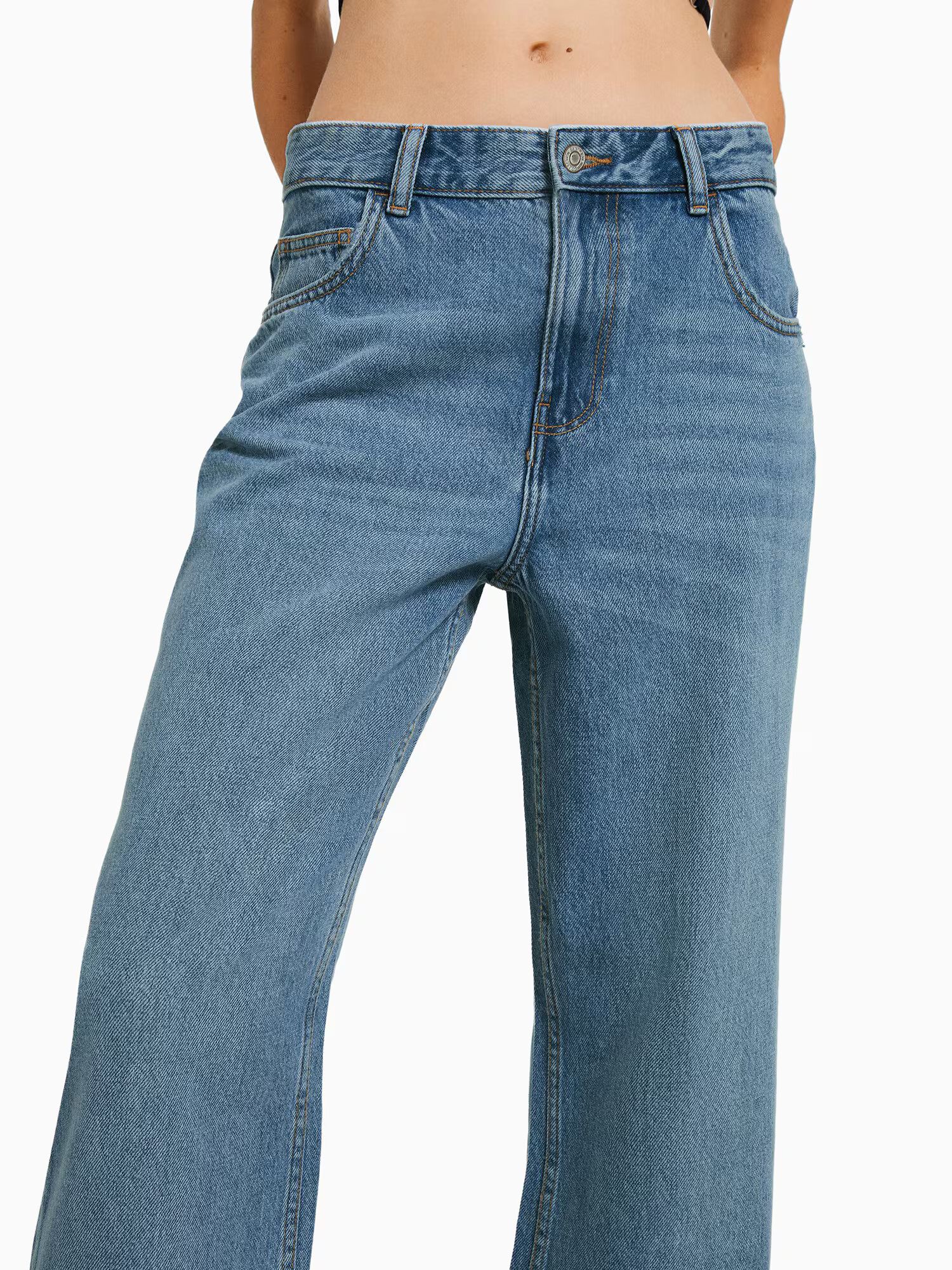 Bershka Džínsy modrá denim - Pepit.sk