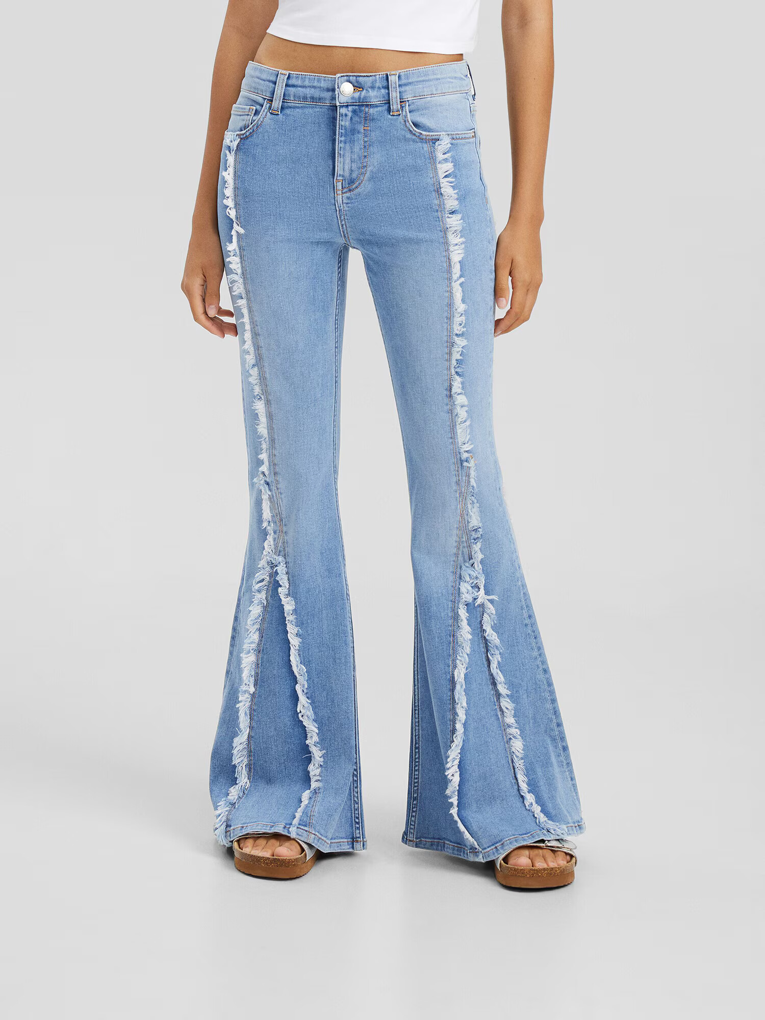 Bershka Džínsy modrá denim - Pepit.sk