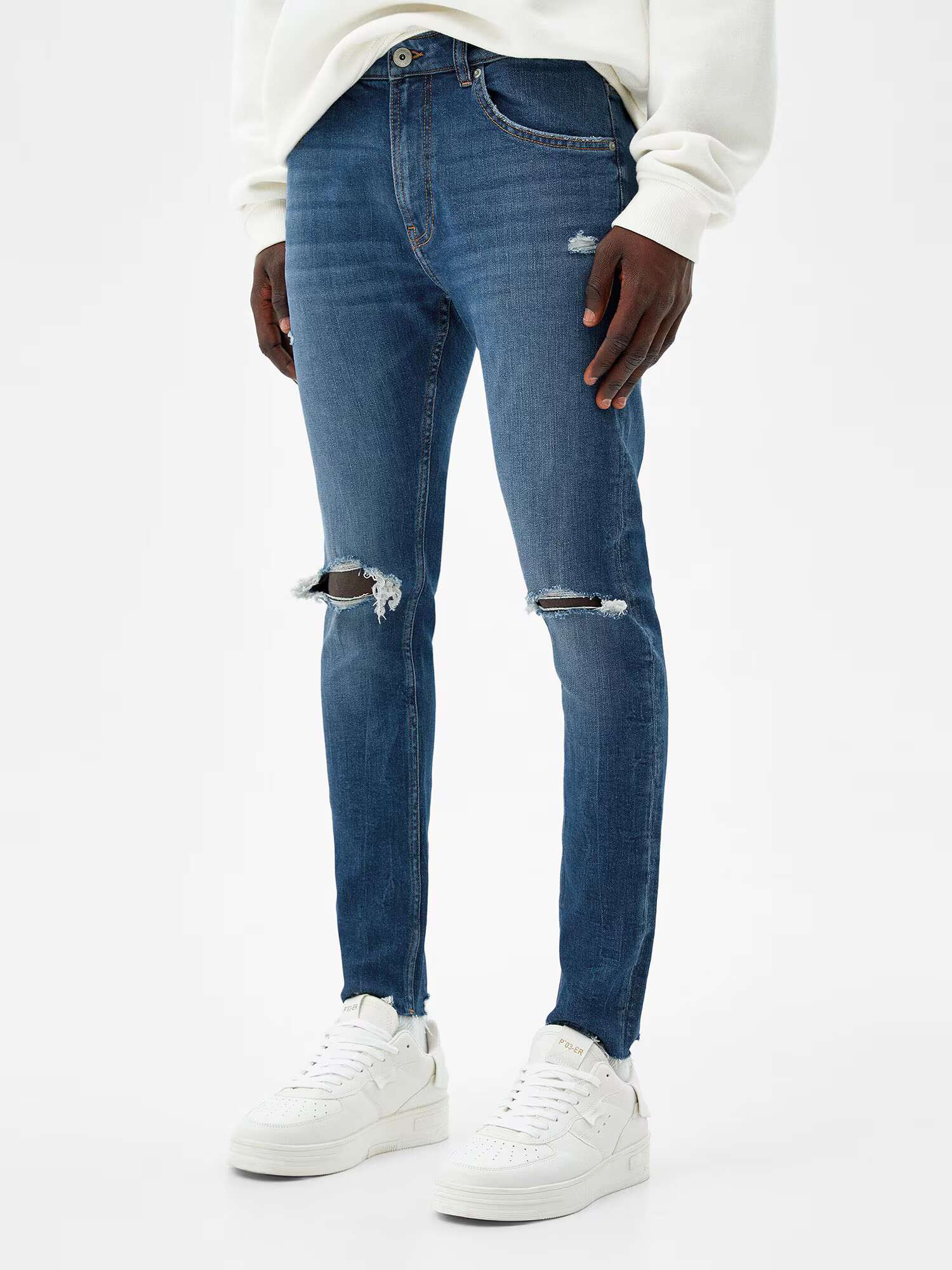 Bershka Džínsy modrá denim - Pepit.sk