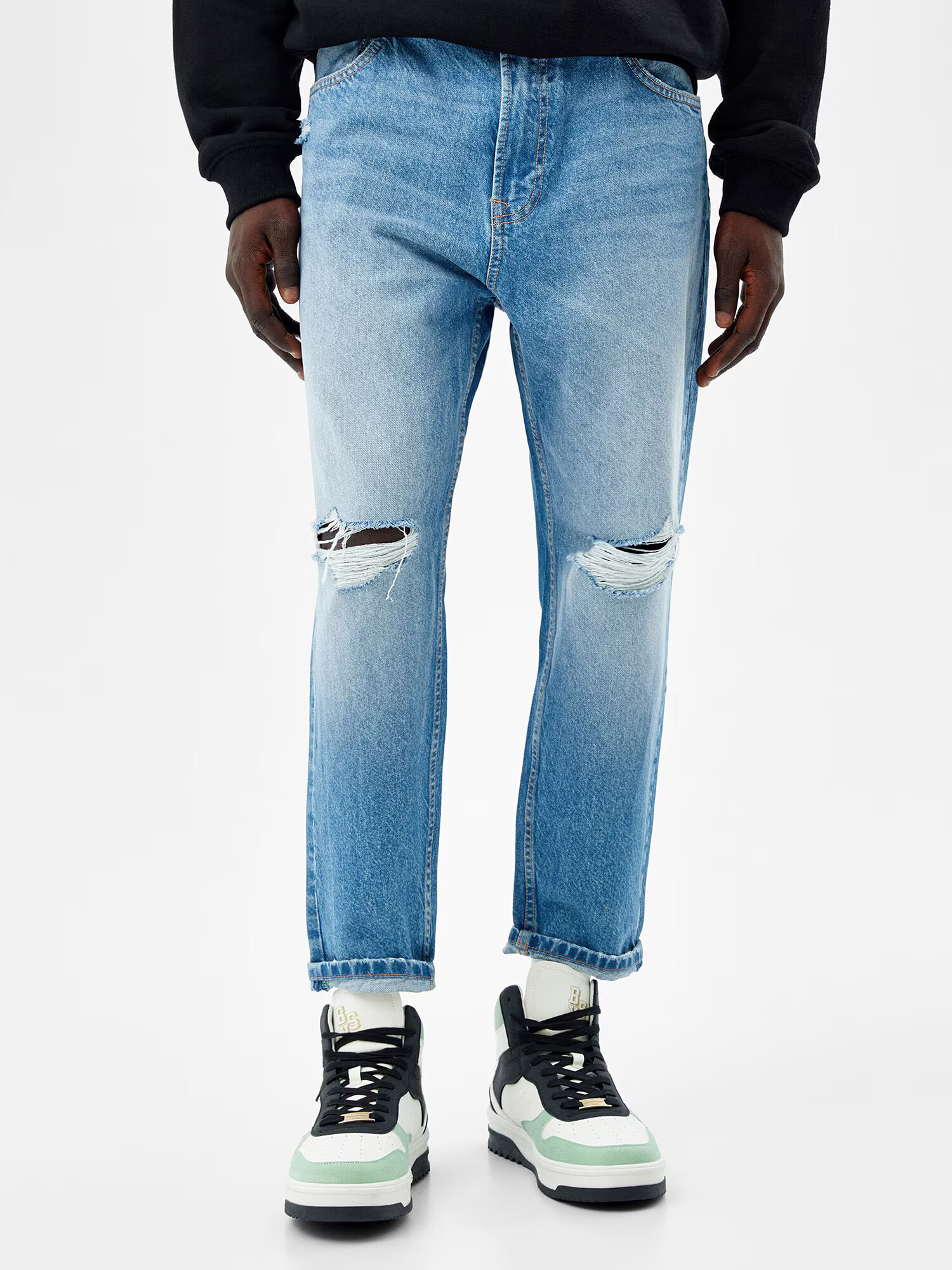 Bershka Džínsy modrá denim - Pepit.sk