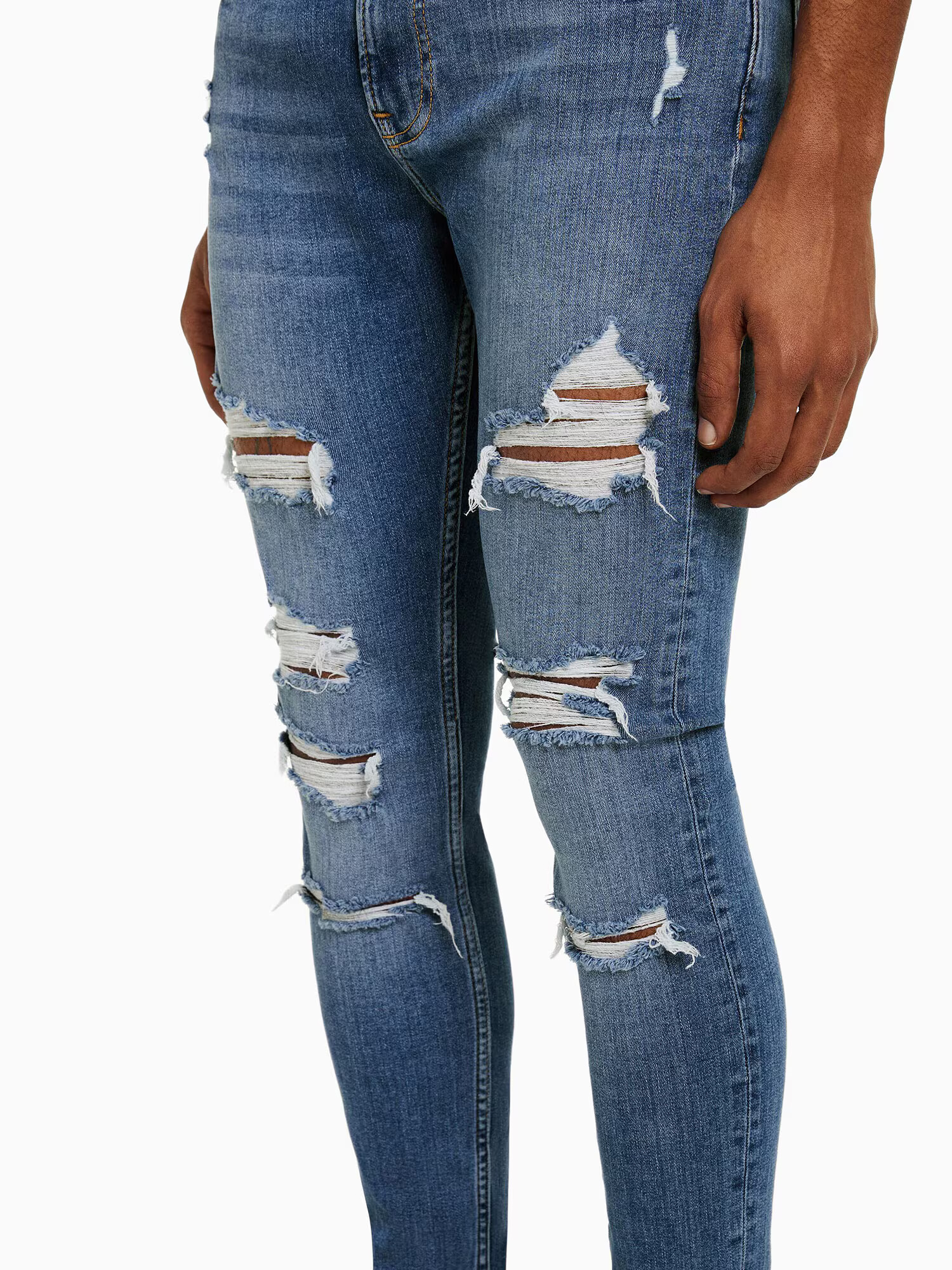 Bershka Džínsy modrá denim - Pepit.sk