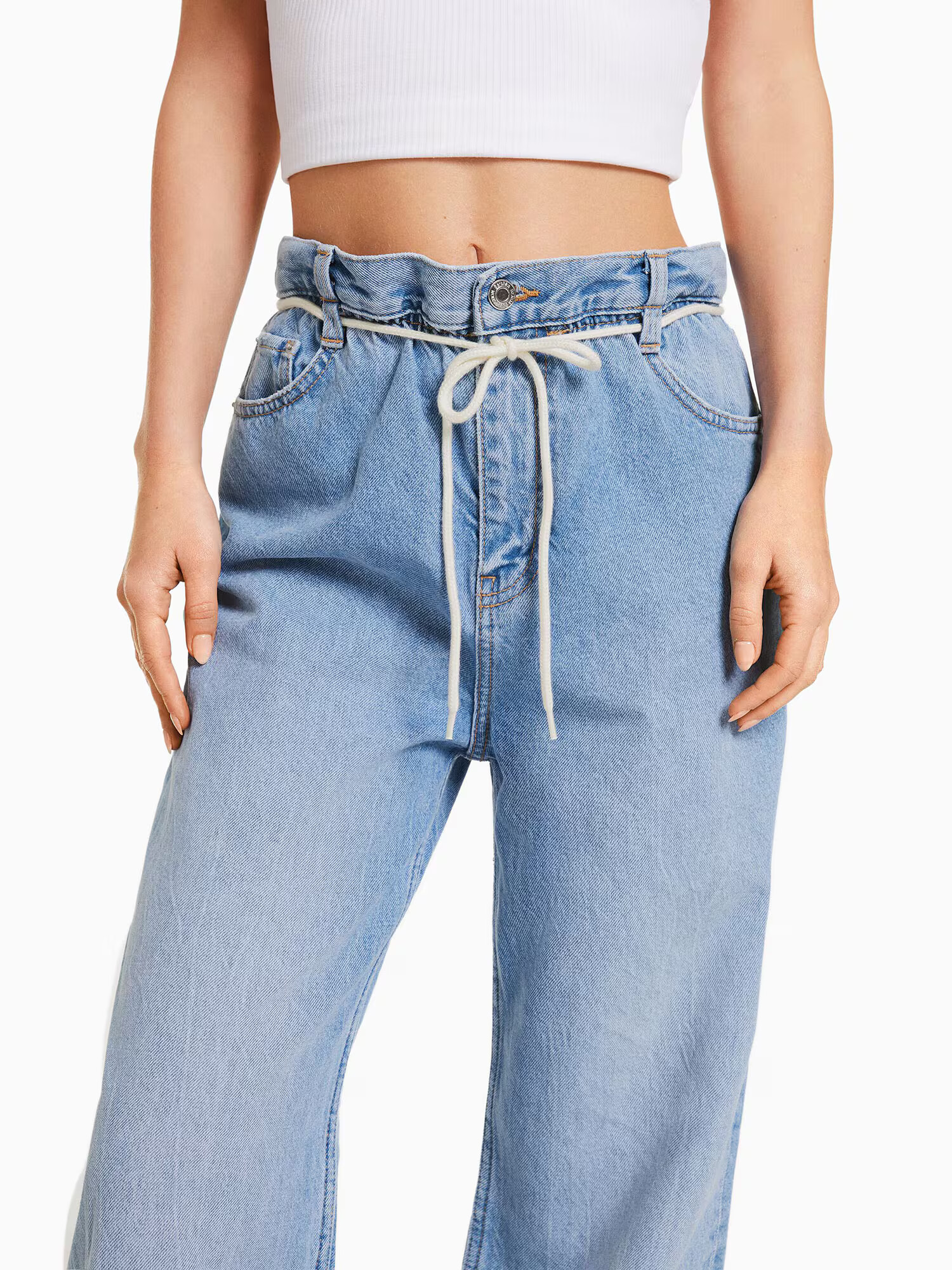 Bershka Džínsy modrá denim - Pepit.sk