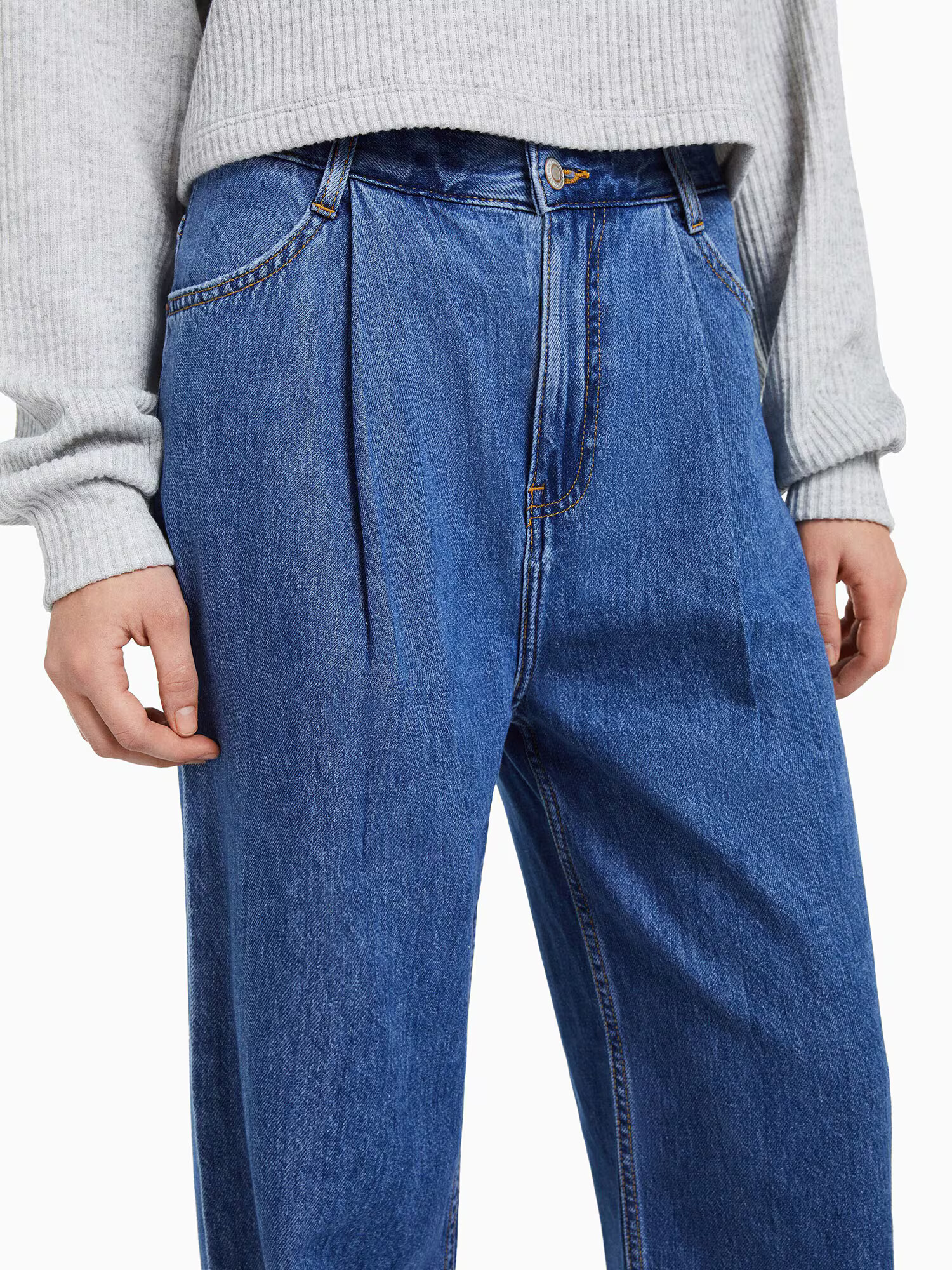 Bershka Džínsy modrá denim - Pepit.sk