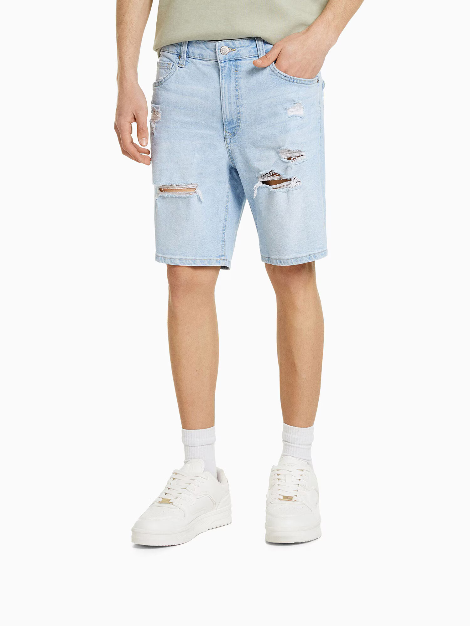 Bershka Džínsy modrá denim - Pepit.sk