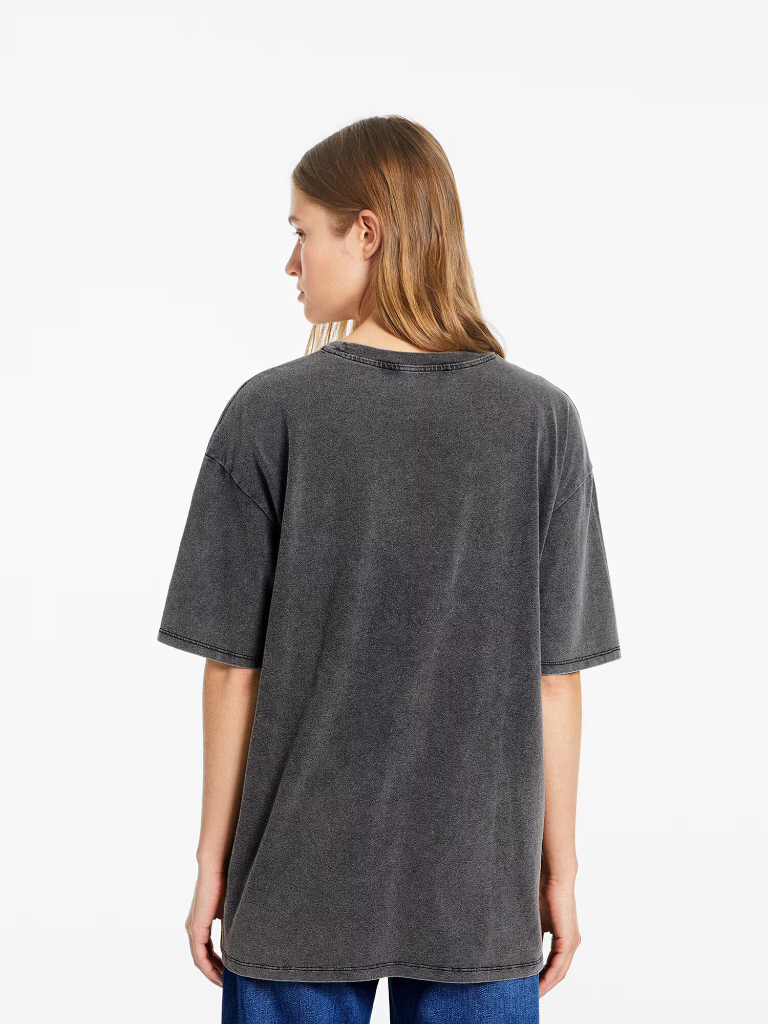 Bershka Oversize tričko tyrkysová / svetlozelená / fialová / čierna - Pepit.sk