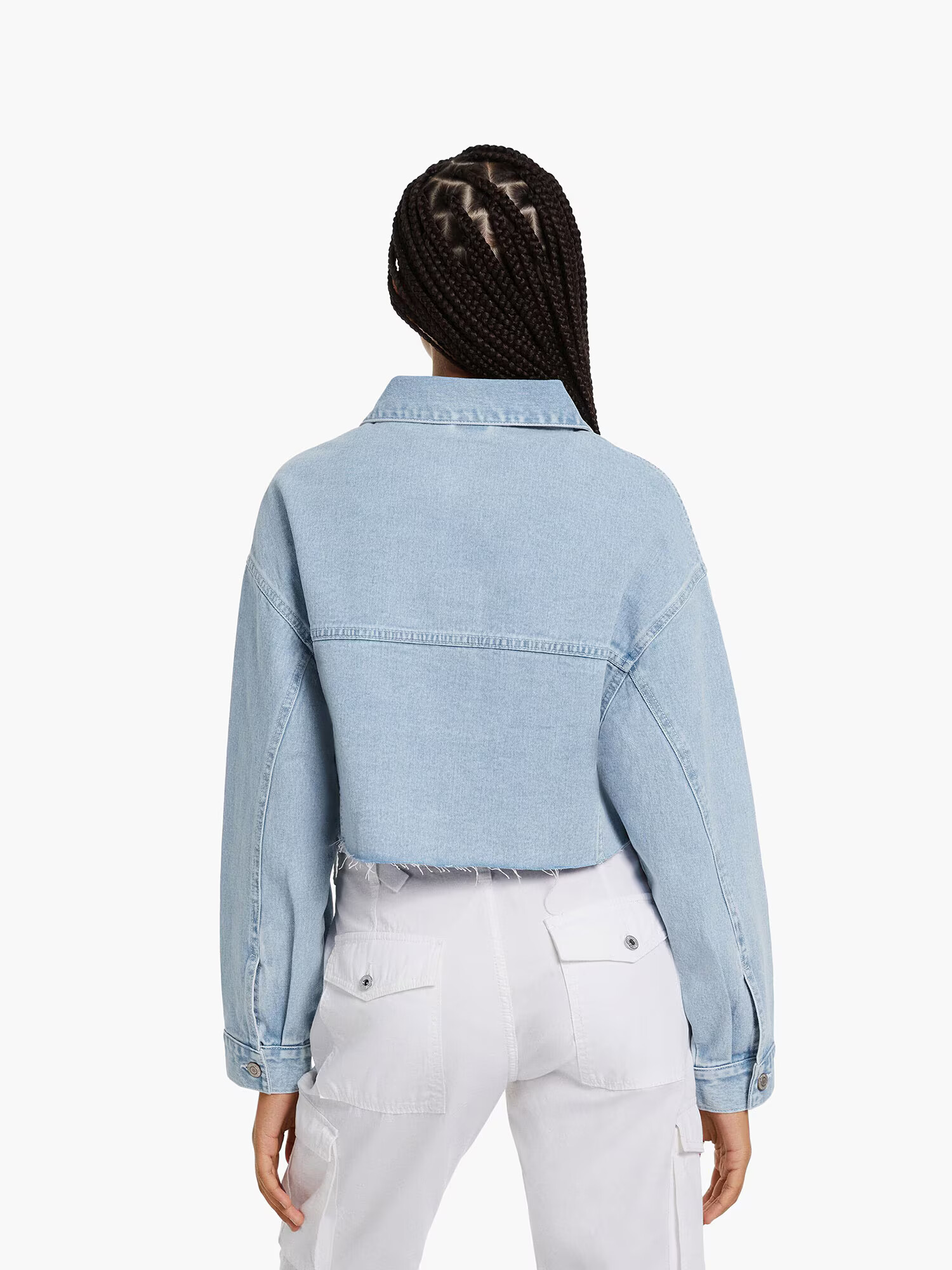 Bershka Prechodná bunda modrá denim - Pepit.sk