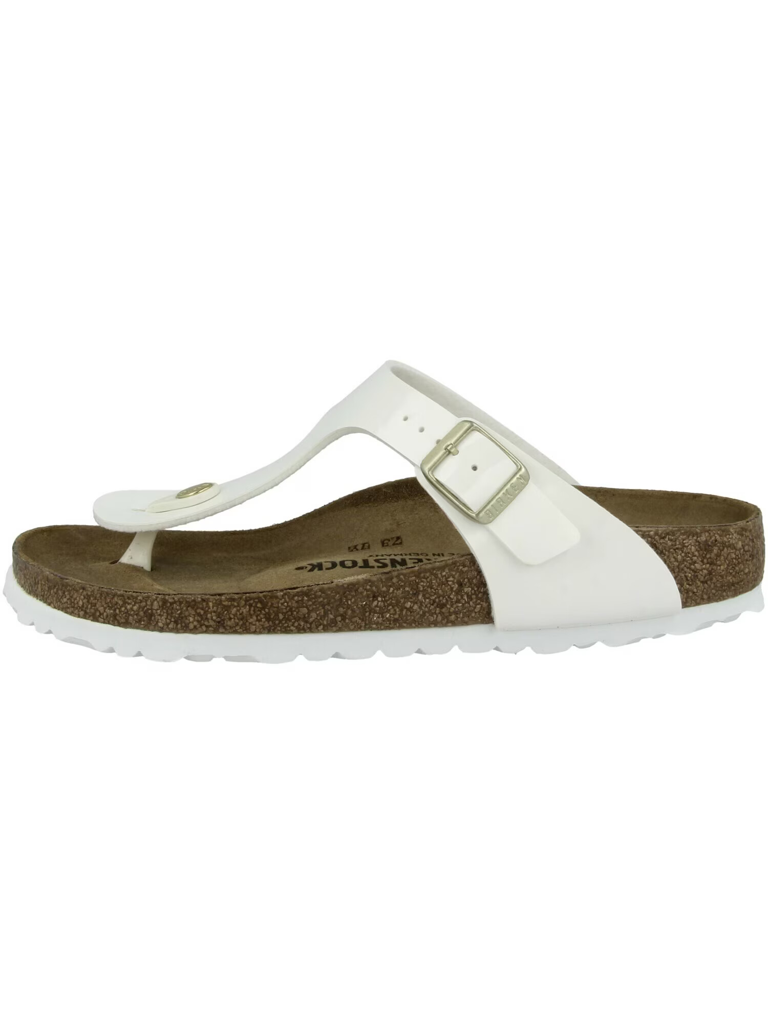 BIRKENSTOCK Žabky 'Gizeh' hnedá / svetlohnedá / zlatá / biela - Pepit.sk