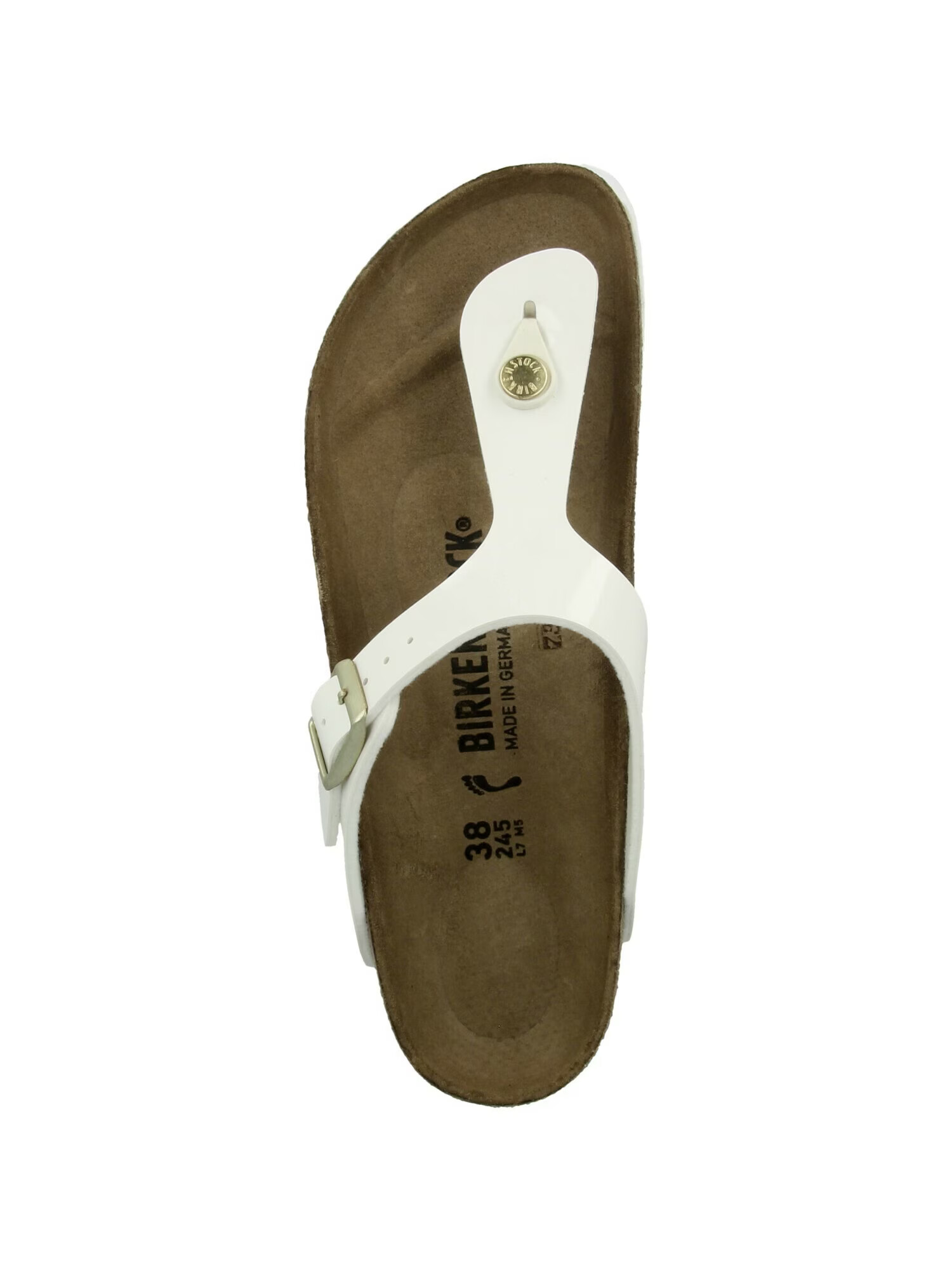 BIRKENSTOCK Žabky 'Gizeh' hnedá / svetlohnedá / zlatá / biela - Pepit.sk