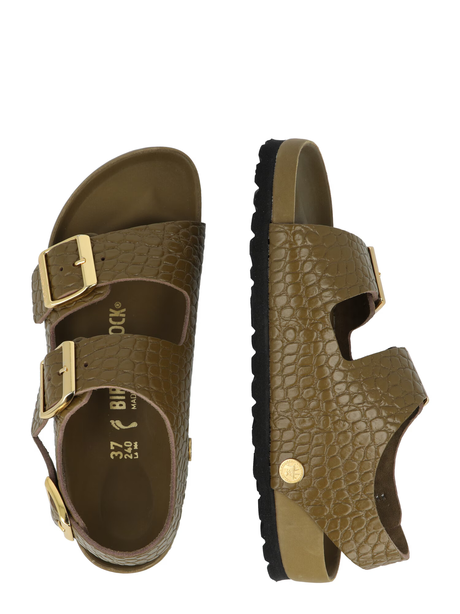 BIRKENSTOCK Sandále 'Milano' kaki - Pepit.sk