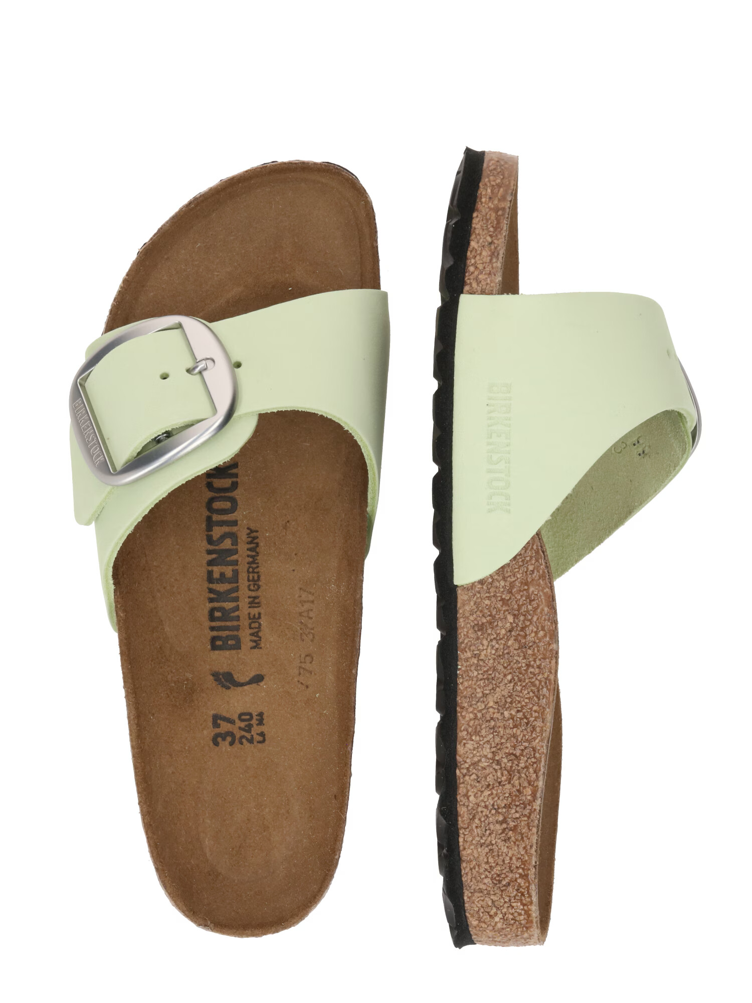 BIRKENSTOCK Šľapky 'Madrid' svetlozelená / strieborná - Pepit.sk