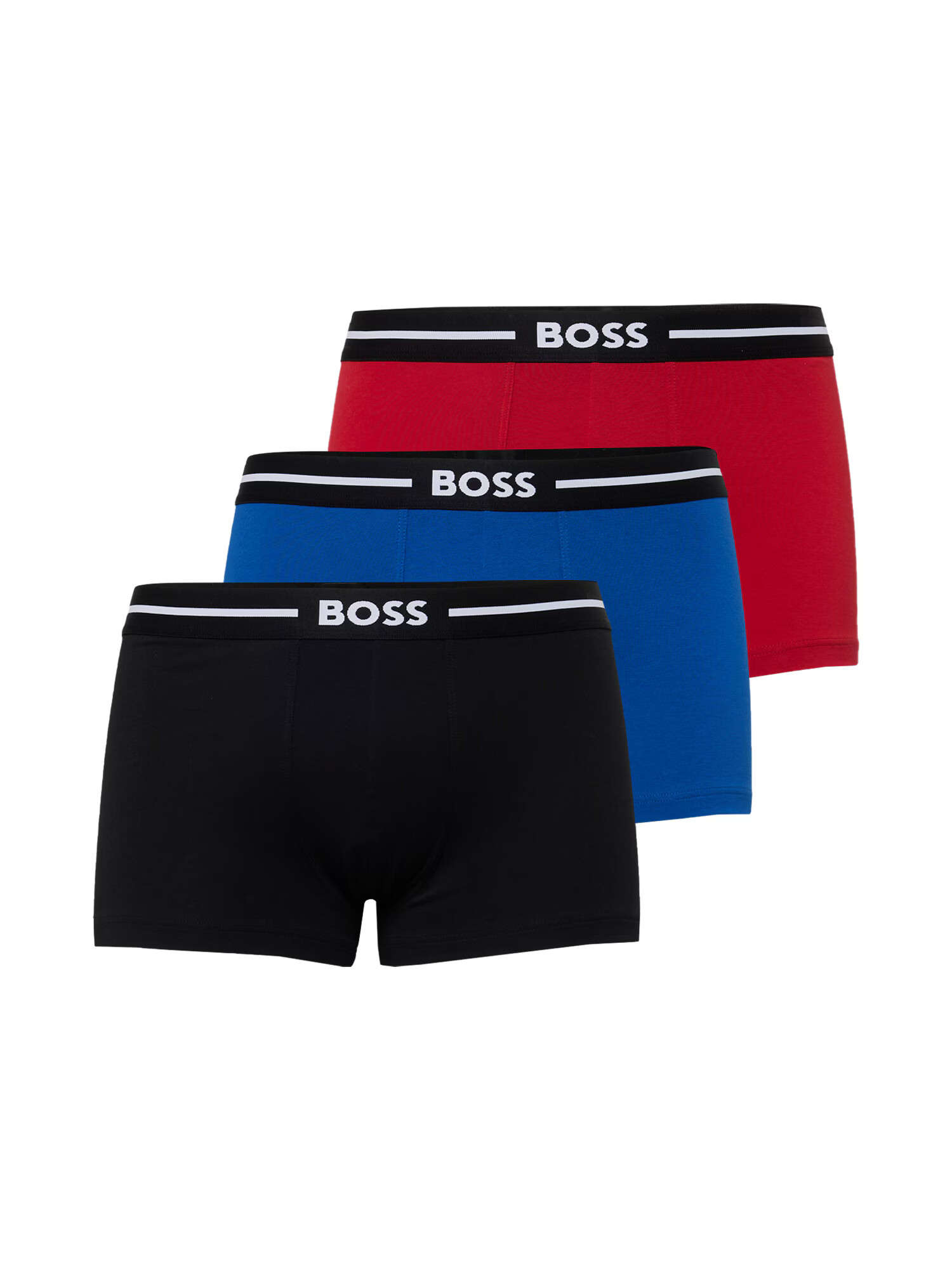 BOSS Black Boxerky 'Bold' kráľovská modrá / červená / čierna / šedobiela - Pepit.sk