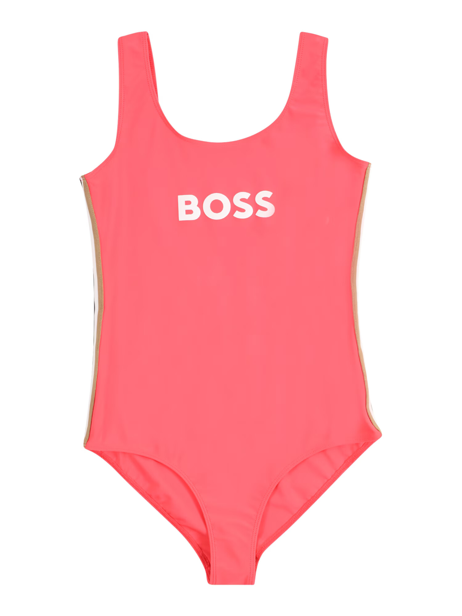 BOSS Kidswear Jednodielne plavky melónová / biela - Pepit.sk