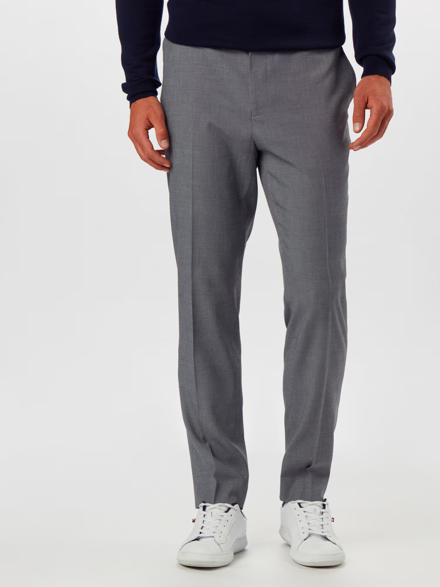 BURTON MENSWEAR LONDON Nohavice s pukmi 'GREY MICRO TEXTURE SLIM' sivá - Pepit.sk