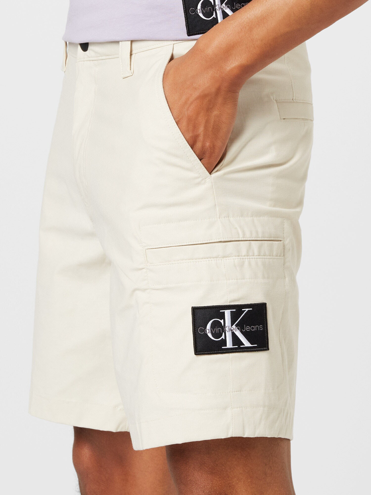 Calvin Klein Jeans Chino nohavice krémová - Pepit.sk