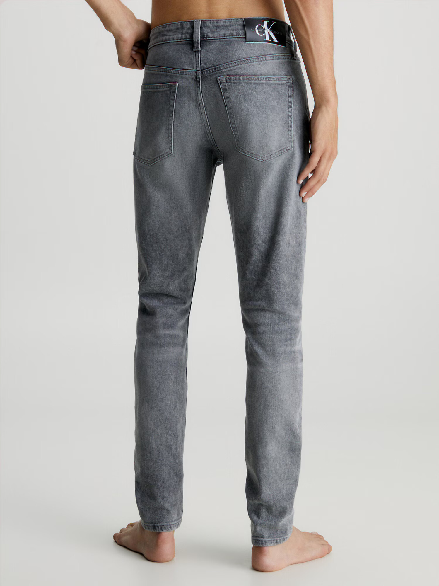 Calvin Klein Jeans Džínsy sivý denim / čierna / biela - Pepit.sk