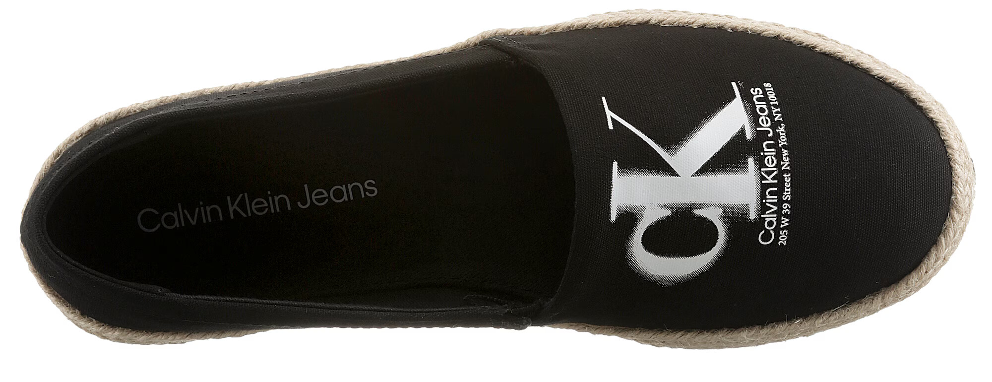 Calvin Klein Jeans Espadrilky čierna / biela - Pepit.sk