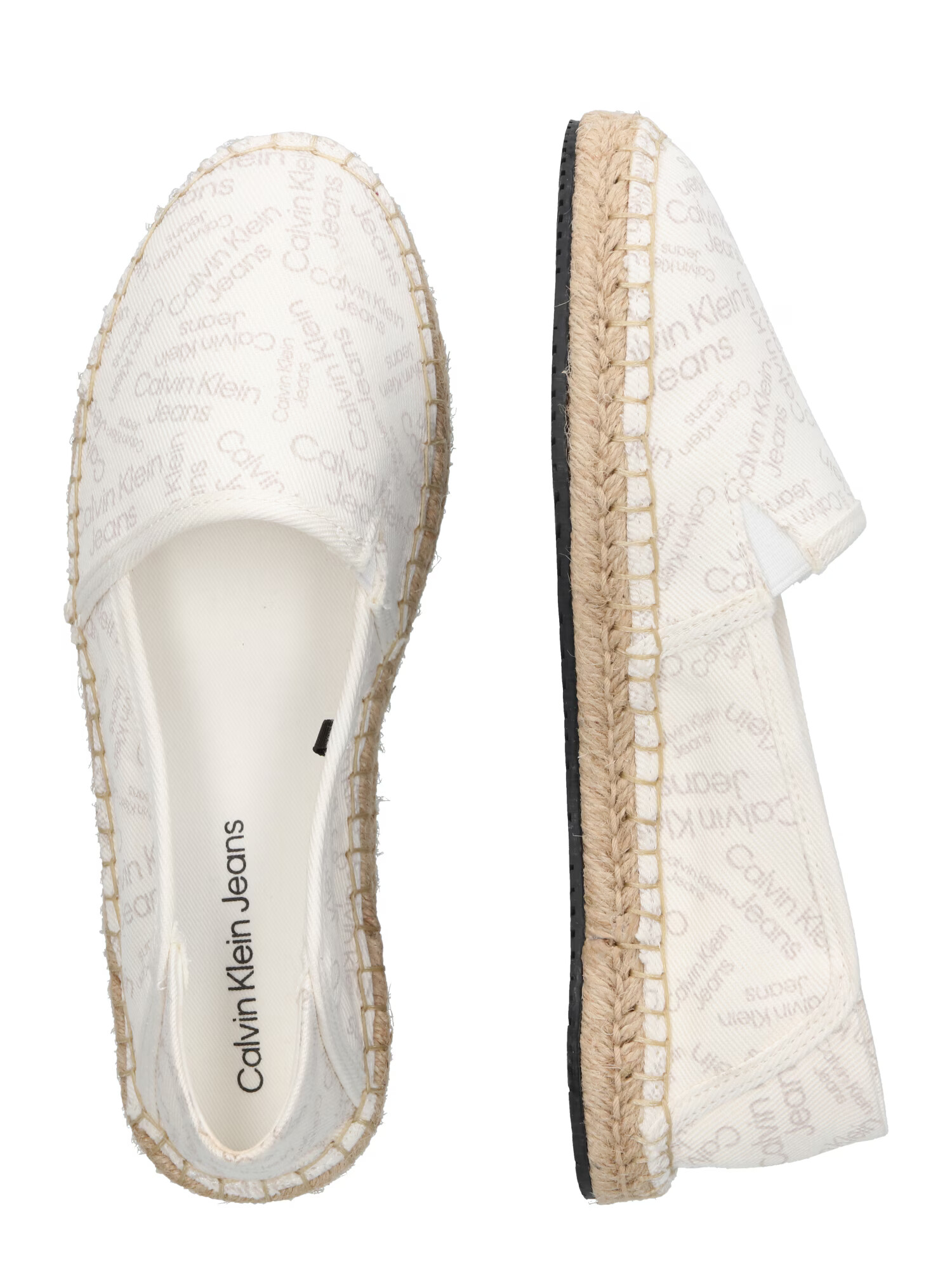 Calvin Klein Jeans Espadrilky svetlosivá / biela - Pepit.sk