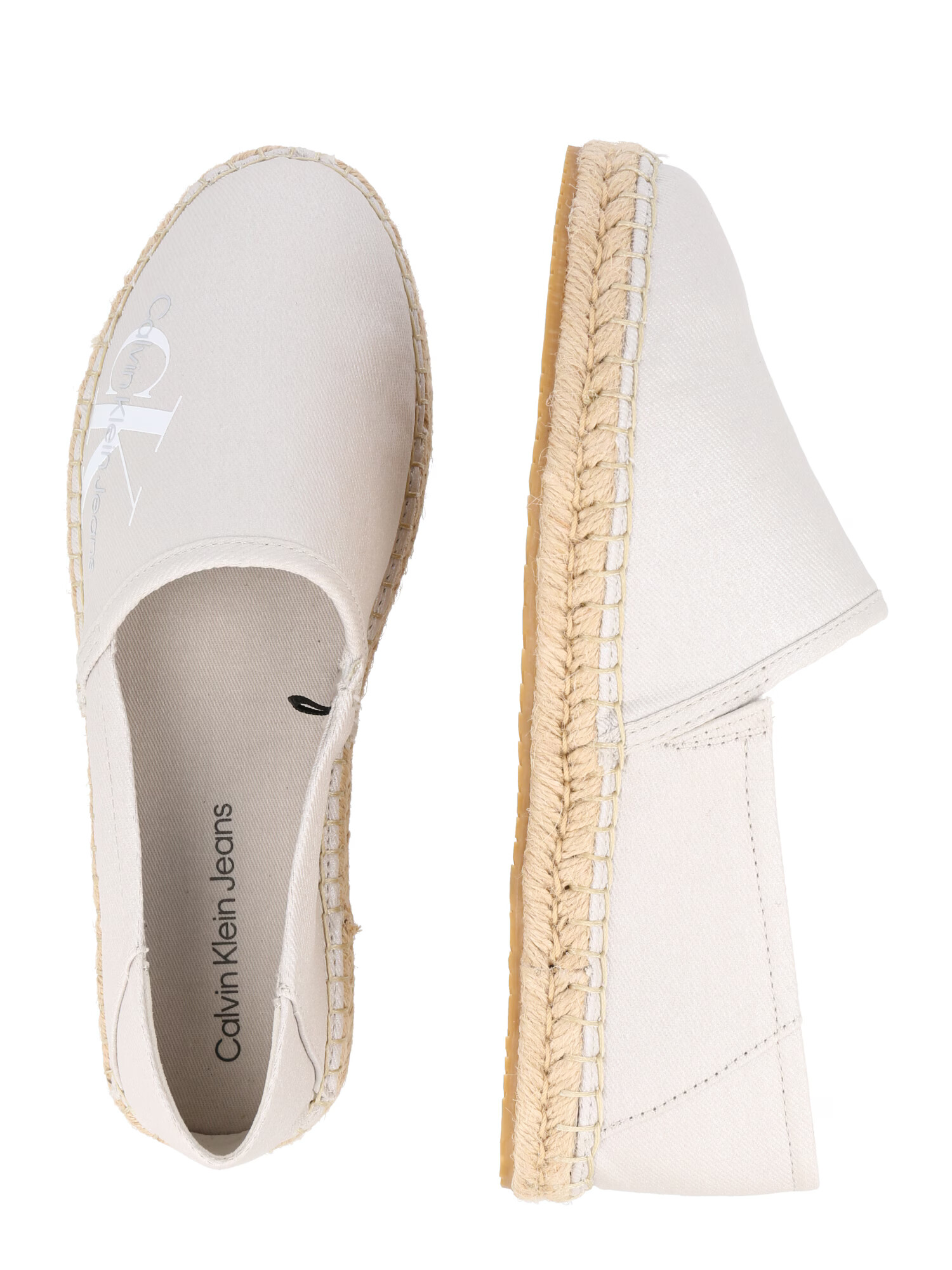 Calvin Klein Jeans Espadrilky svetlosivá / šedobiela / prírodná biela - Pepit.sk