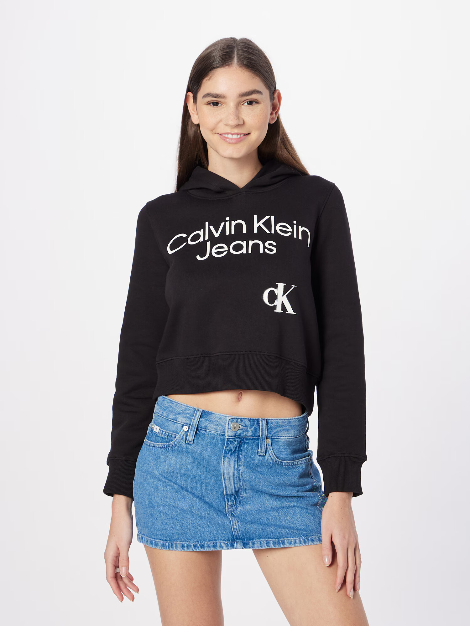 Calvin Klein Jeans Mikina čierna / biela - Pepit.sk