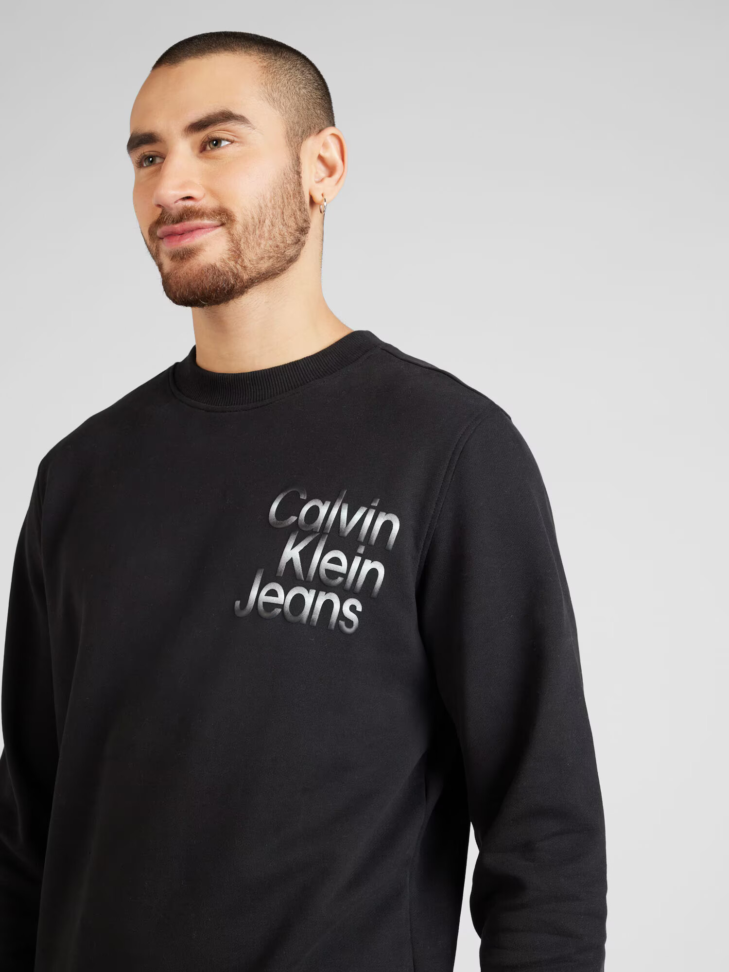 Calvin Klein Jeans Mikina čierna / biela - Pepit.sk