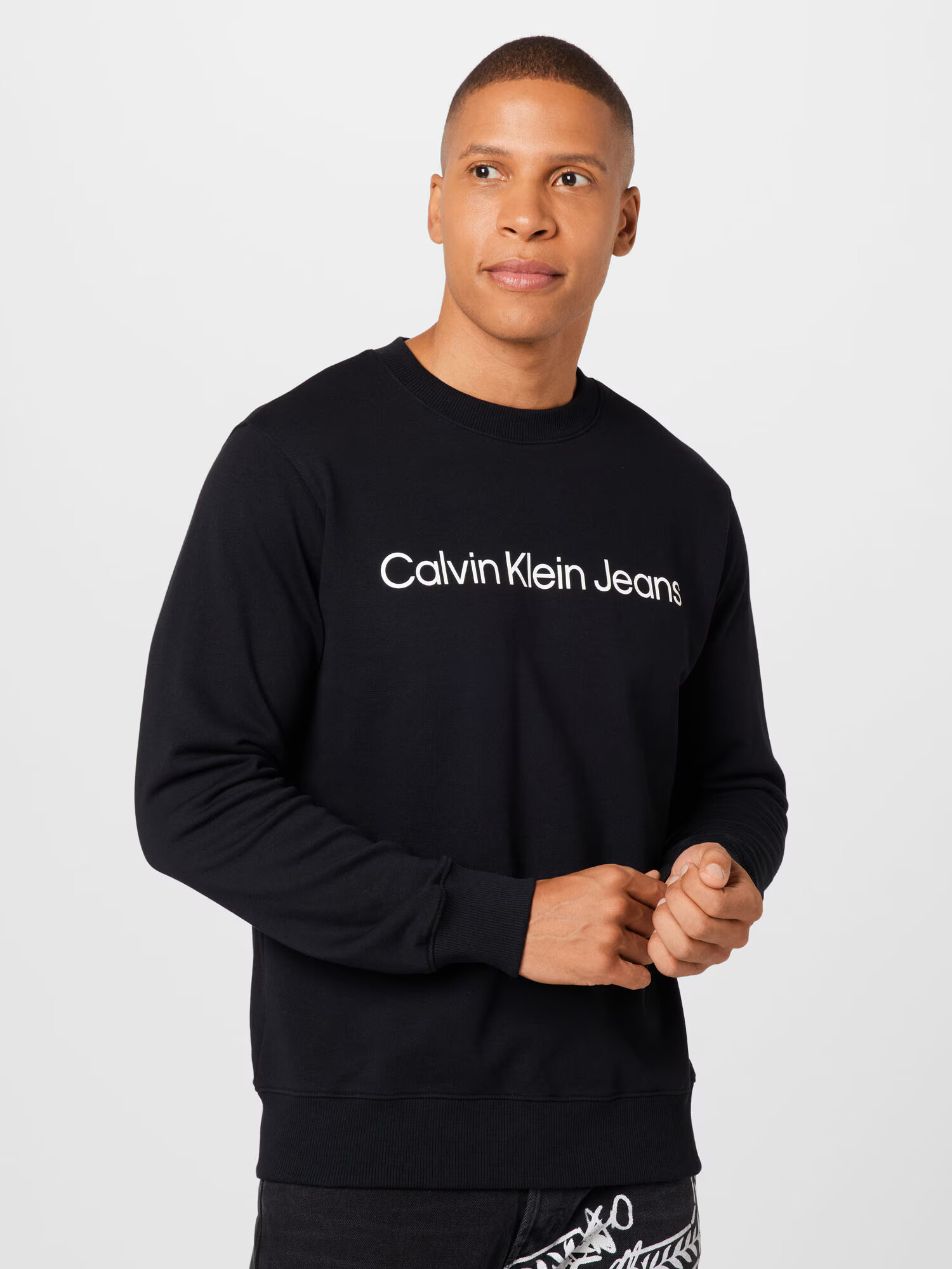 Calvin Klein Jeans Mikina čierna / biela - Pepit.sk