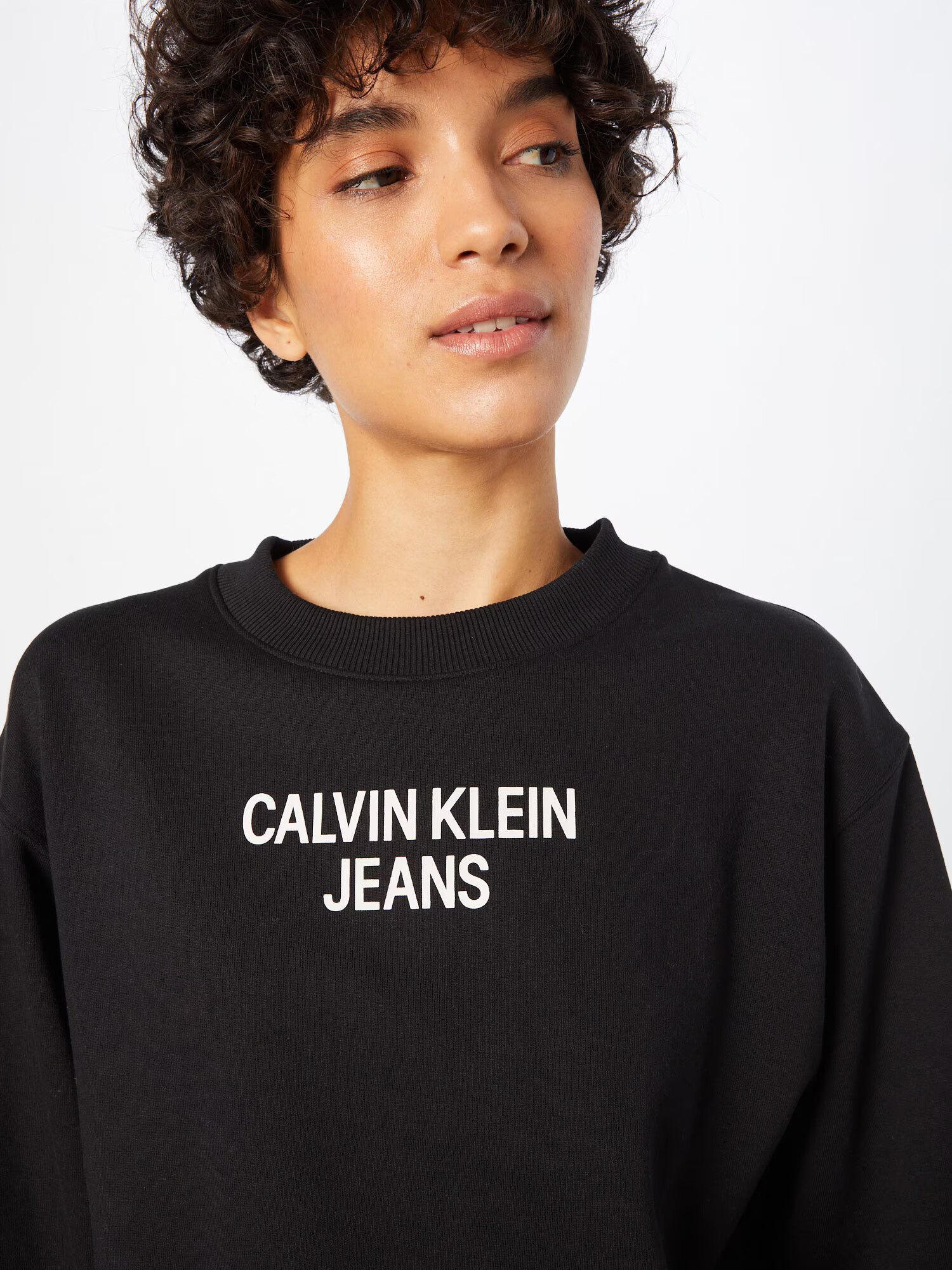 Calvin Klein Jeans Mikina čierna / biela - Pepit.sk