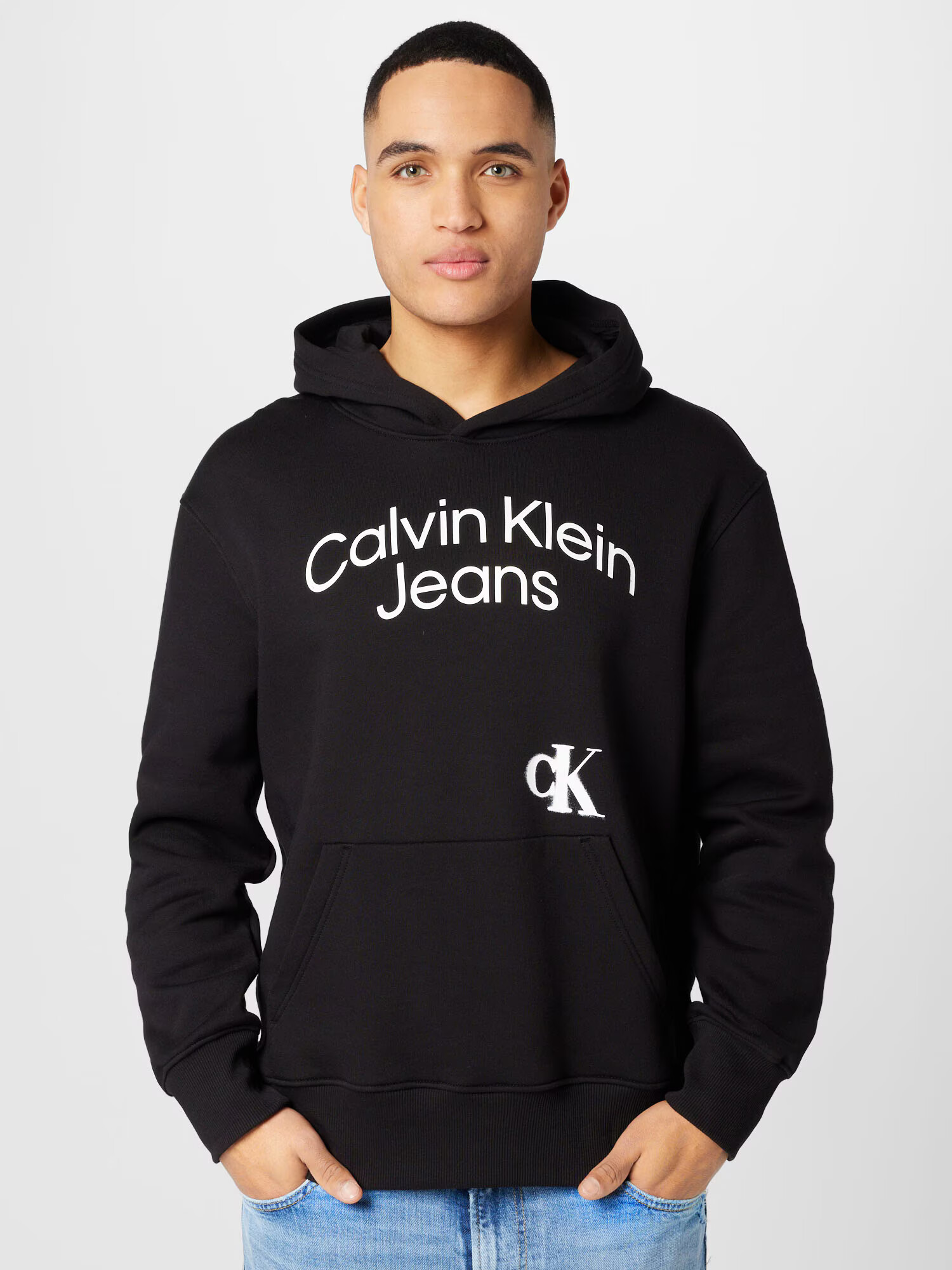 Calvin Klein Jeans Mikina čierna / biela - Pepit.sk