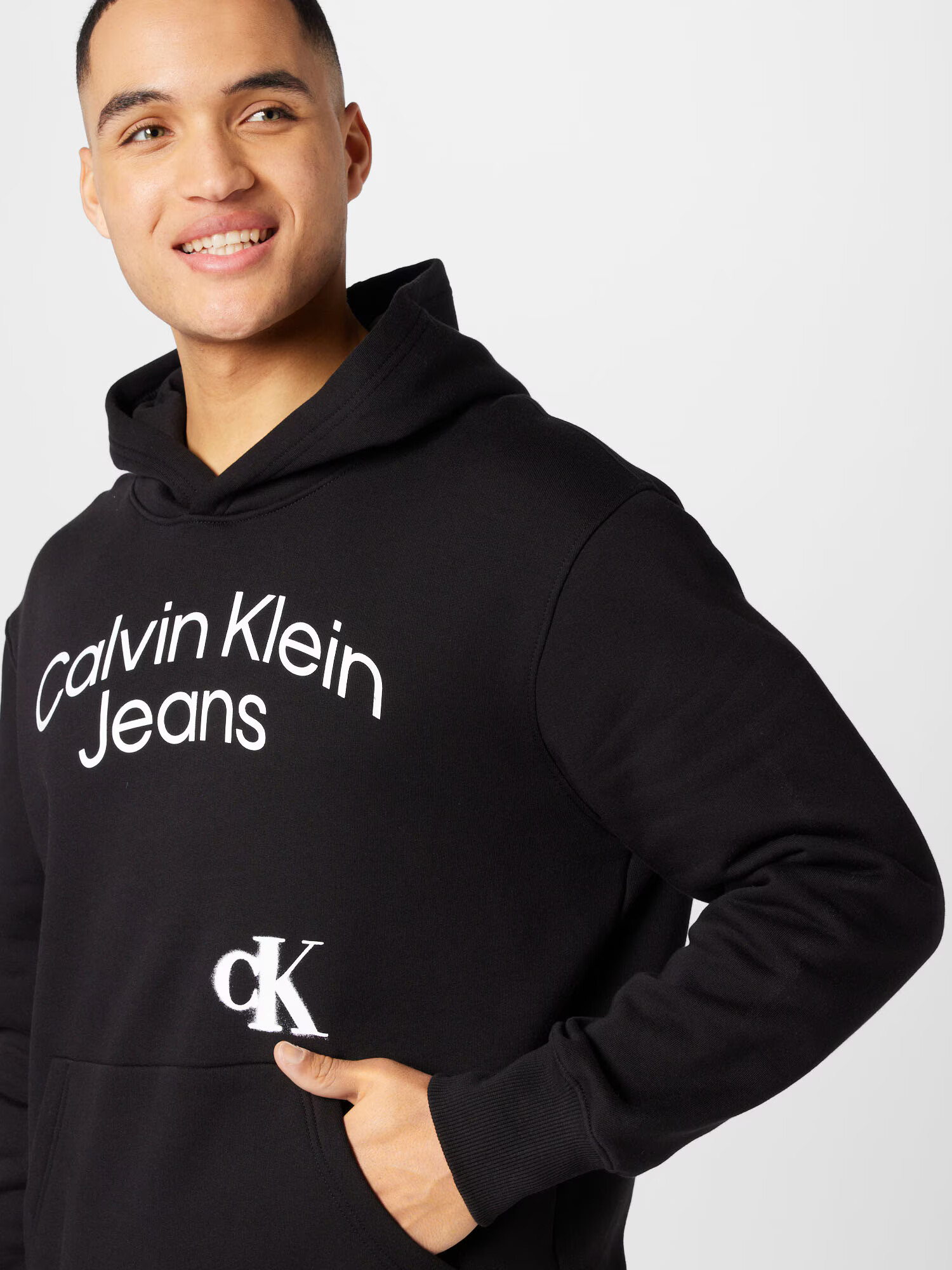 Calvin Klein Jeans Mikina čierna / biela - Pepit.sk